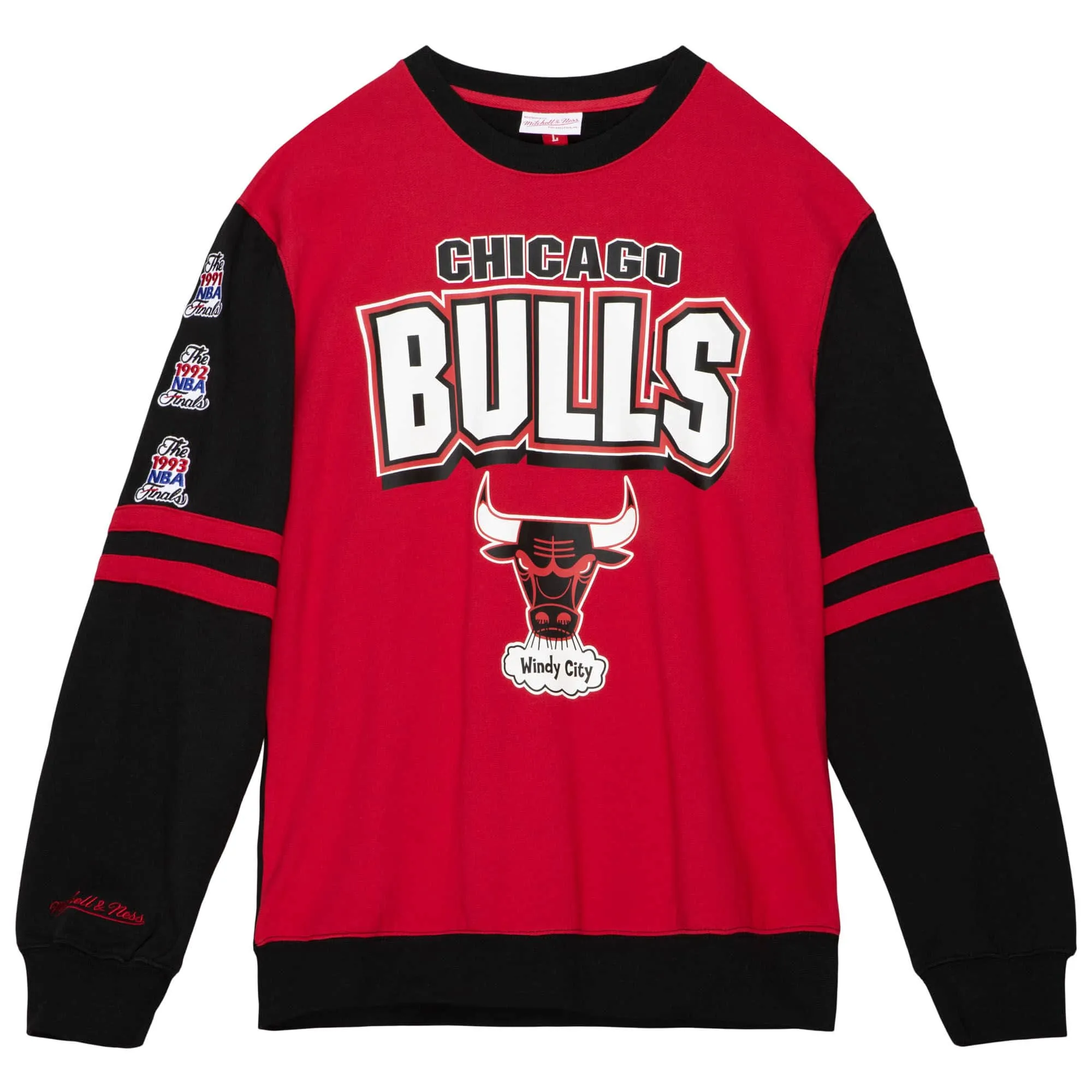 Chicago Bulls NBA Mitchell & Ness All Over Crew 2.0 Sweatshirt Chicago Bulls NBA Mitchell & Ness All Over Crew 2.0 Sweatshirt