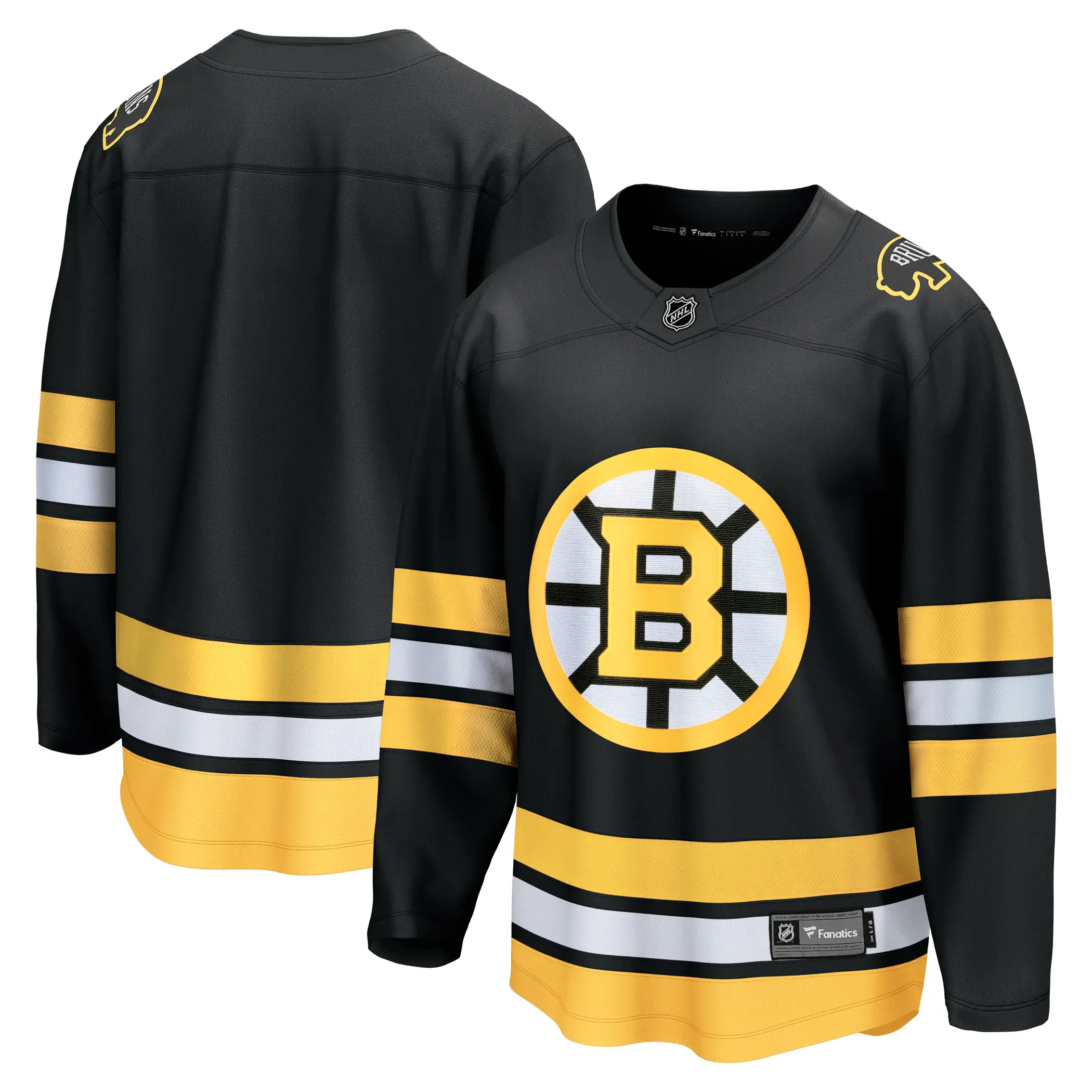 Boston Bruins NHL Eishockey Fanatics Breakaway Trikot Home Schwarz