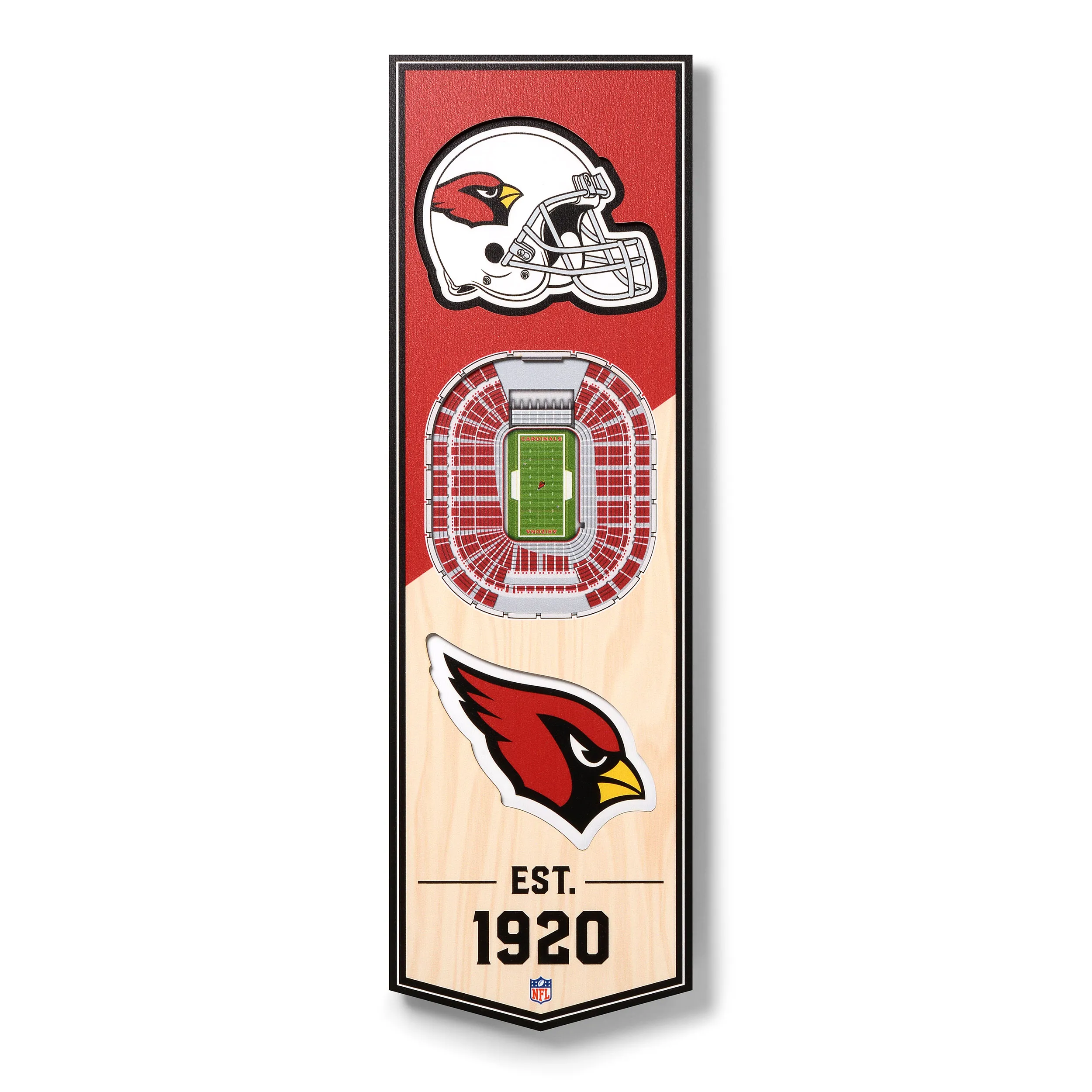 Arizona Cardinals NFL YouTheFan! 3D Stadium Banner Schild
