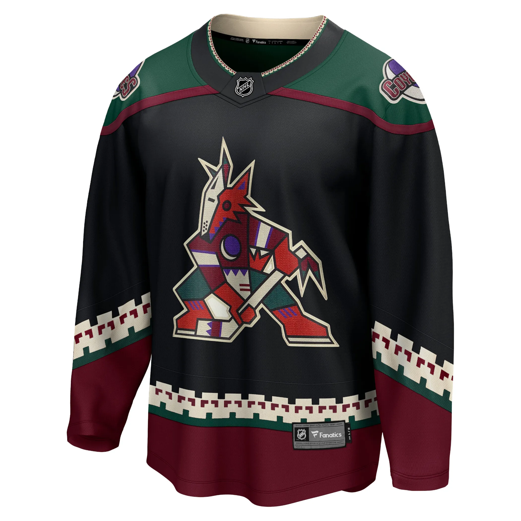 Arizona Coyotes NHL Eishockey Fanatics Breakaway Trikot Home Schwarz