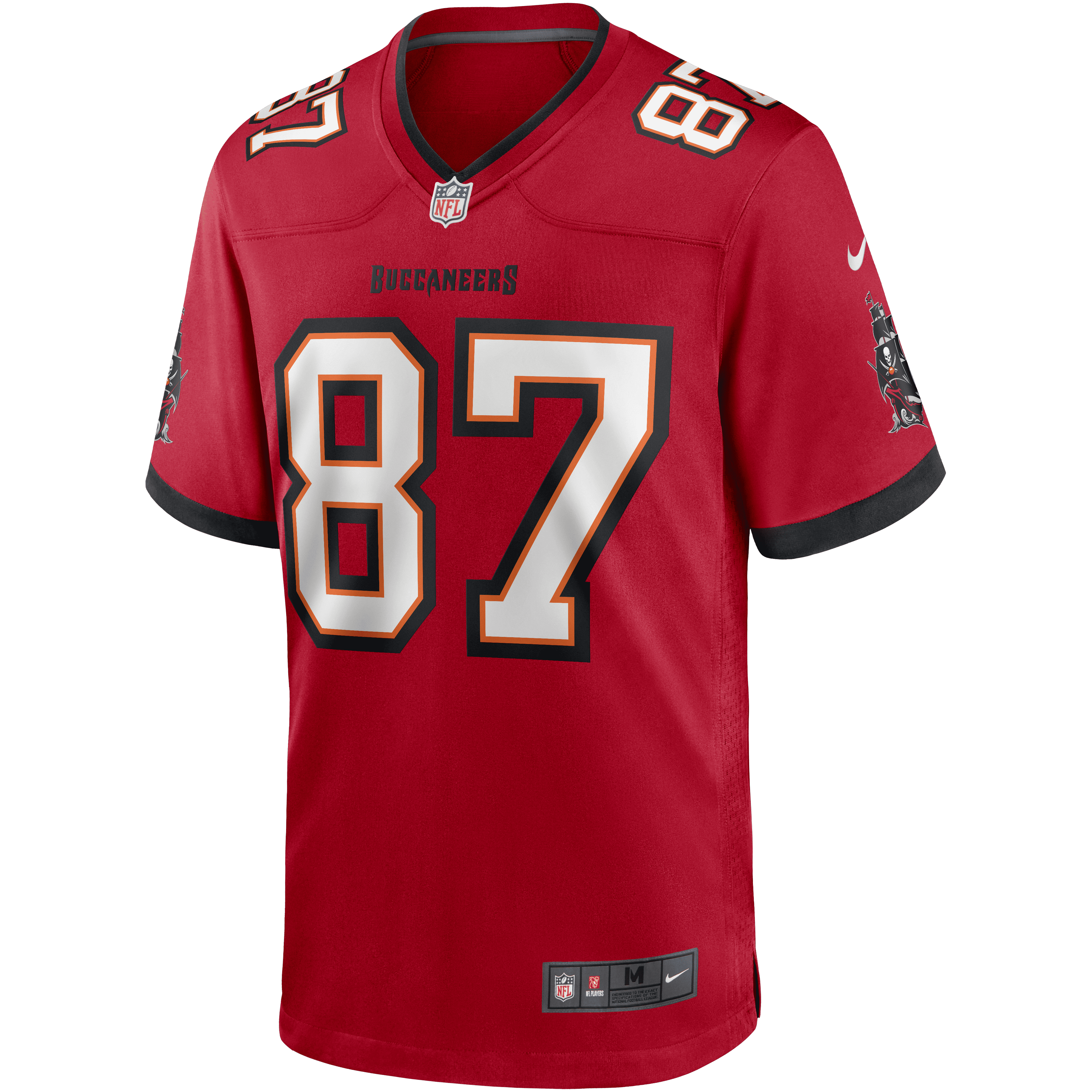 Rob Gronkowski #87 Tampa Bay Buccaneers NFL Football Nike Game Trikot Rot