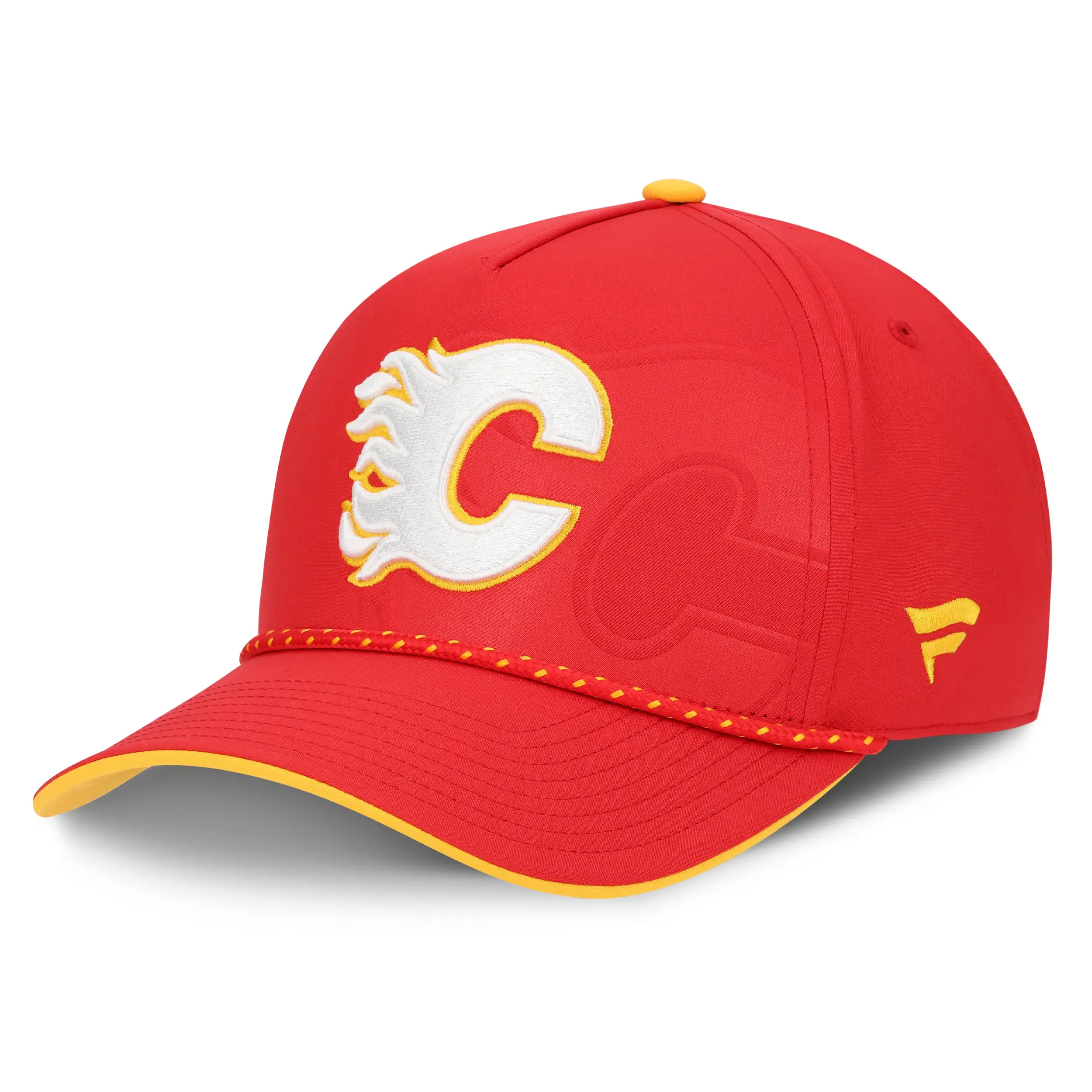 Calgary Flames NHL Fanatics Draft 2026 Snapback Rot / Gelbgold