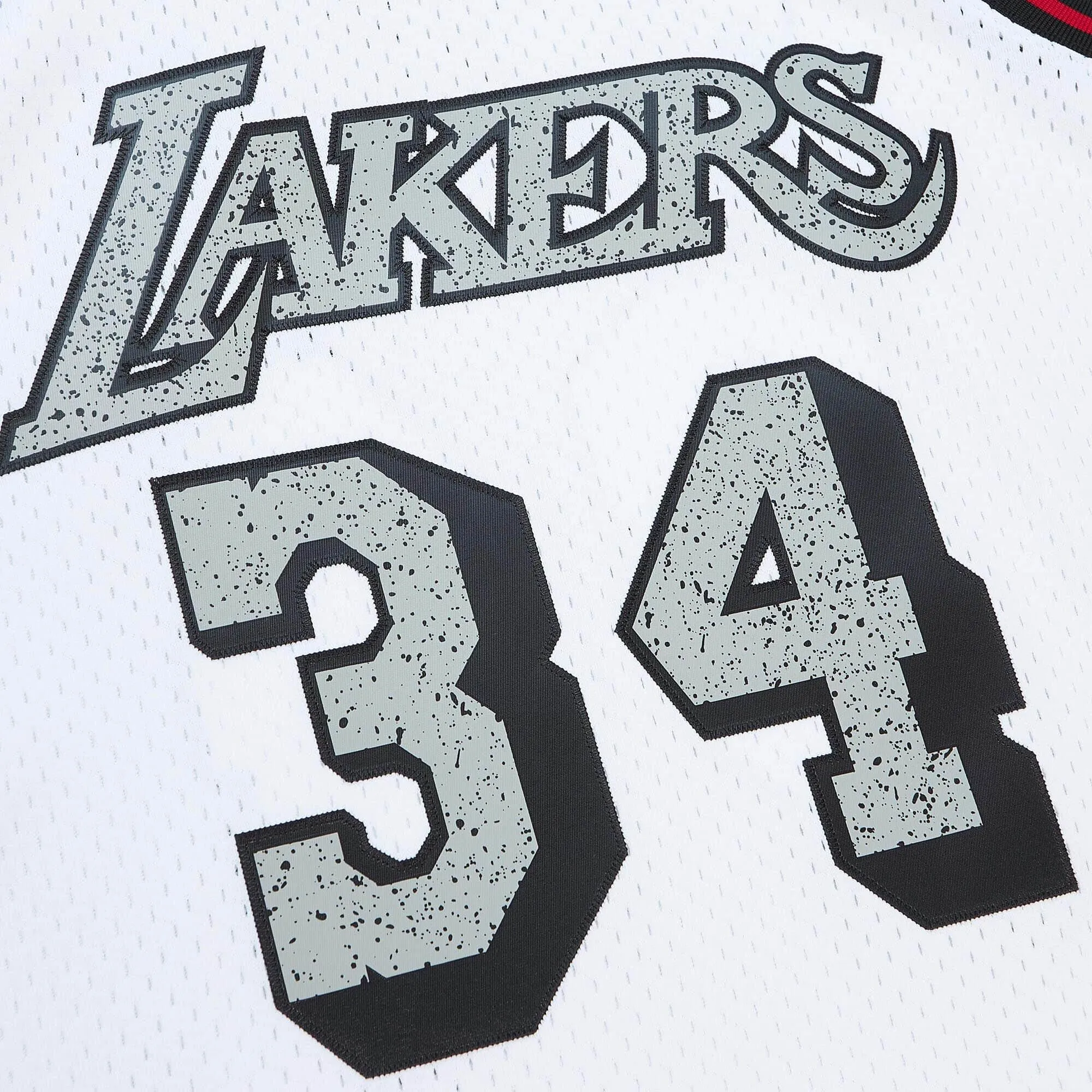 Shaquile O'Neal #34 Los Angeles Lakers 96 NBA Mitchell & Ness Cracked Cement Swingman Trikot Weiß Shaquile O'Neal #34 Los Angeles Lakers 96 NBA Mitchell & Ness Cracked Cement Swingman Trikot Weiß