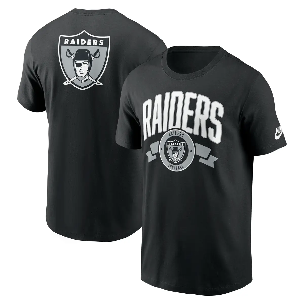 Las Vegas Raiders NFL Nike Rewind Front & Back Hit Essential T-Shirt