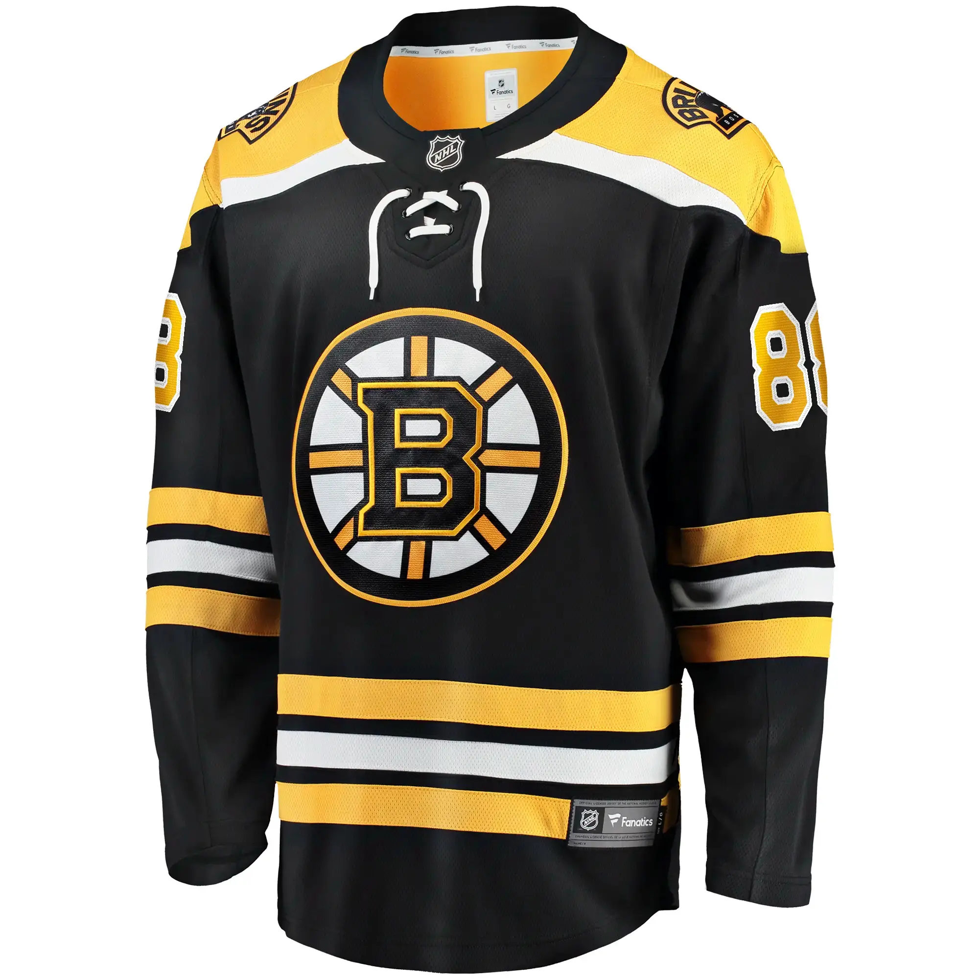David Pastrnák #88 Boston Bruins NHL Eishockey Fanatics Breakaway Trikot Home Schwarz