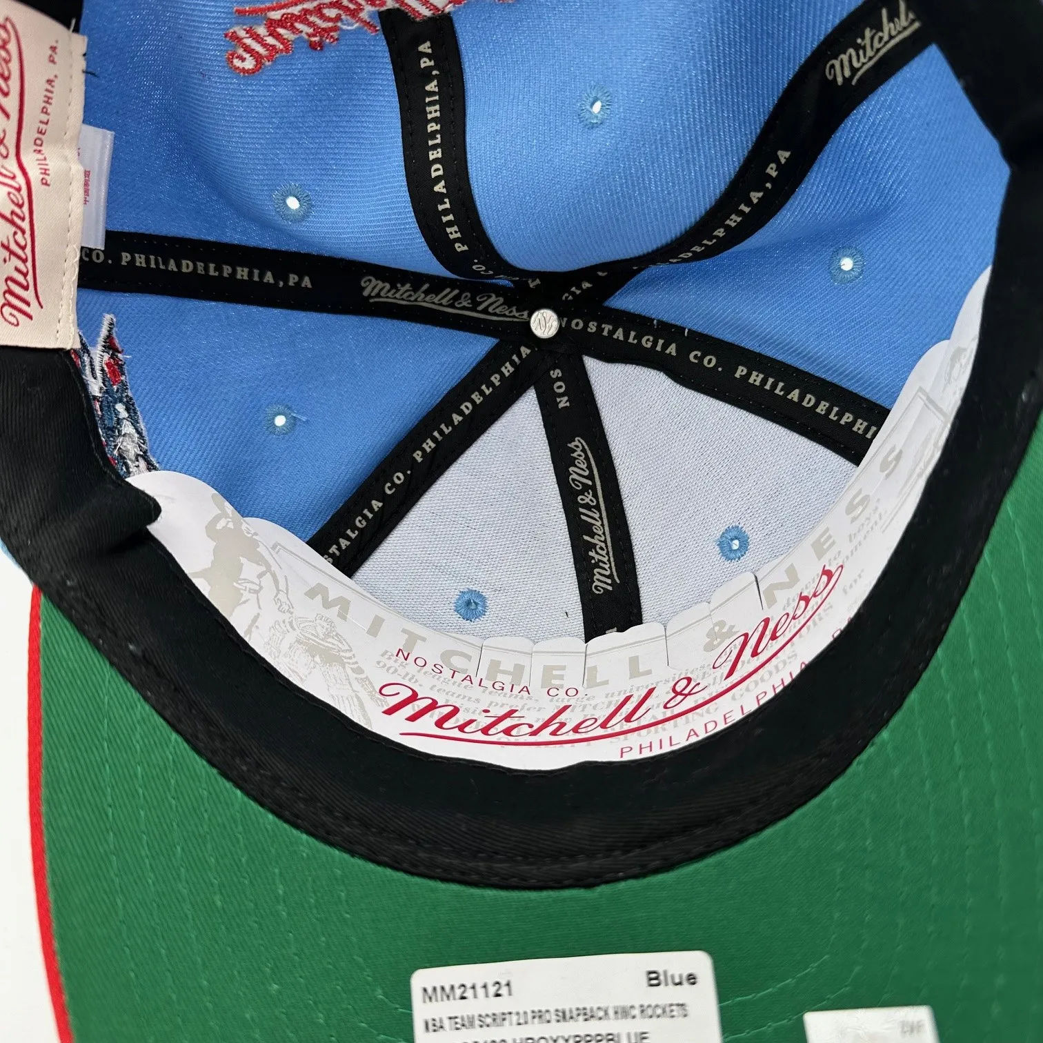 Houston Rockets NBA Mitchell & Ness Team Script 2.0 Pro Snapback HWC