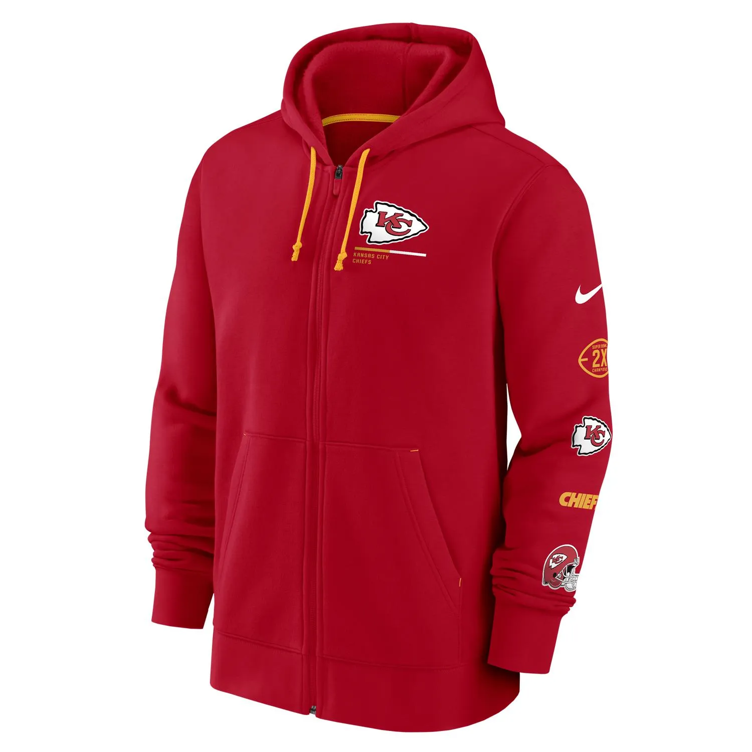 Kansas City Chiefs NFL Nike Legacy Full Zip Hoodie Rot