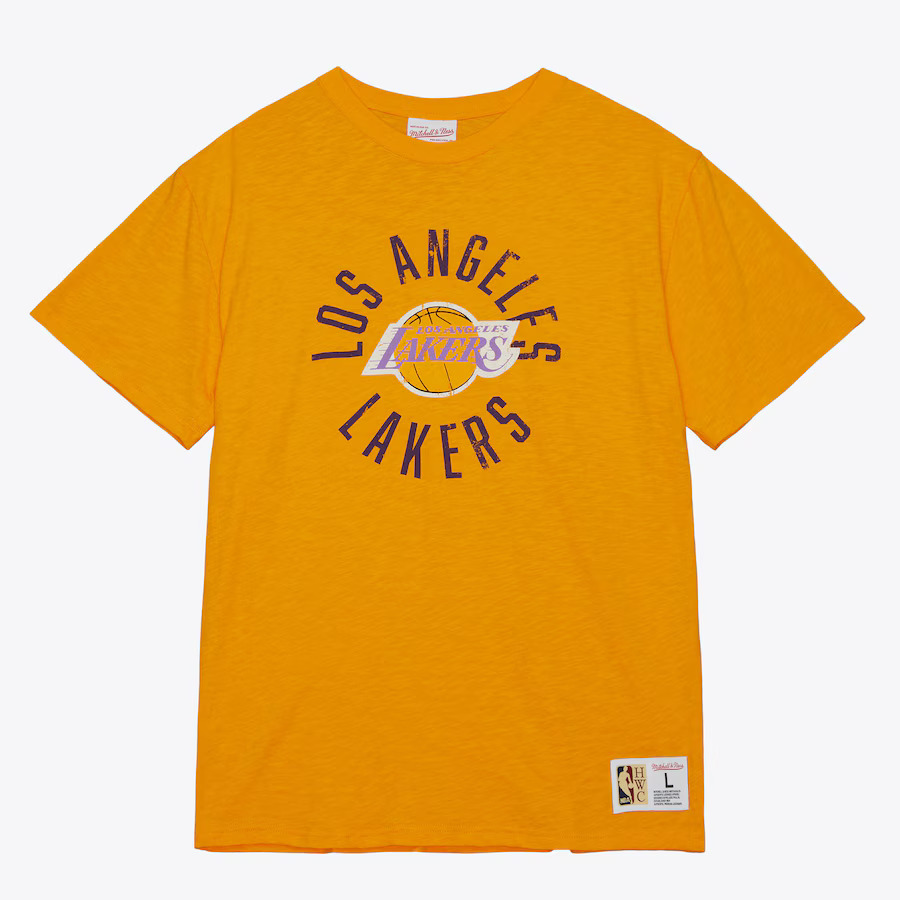 Los Angeles Lakers NBA Mitchell & Ness Legendary Slub 1.0 T-Shirt Gelb