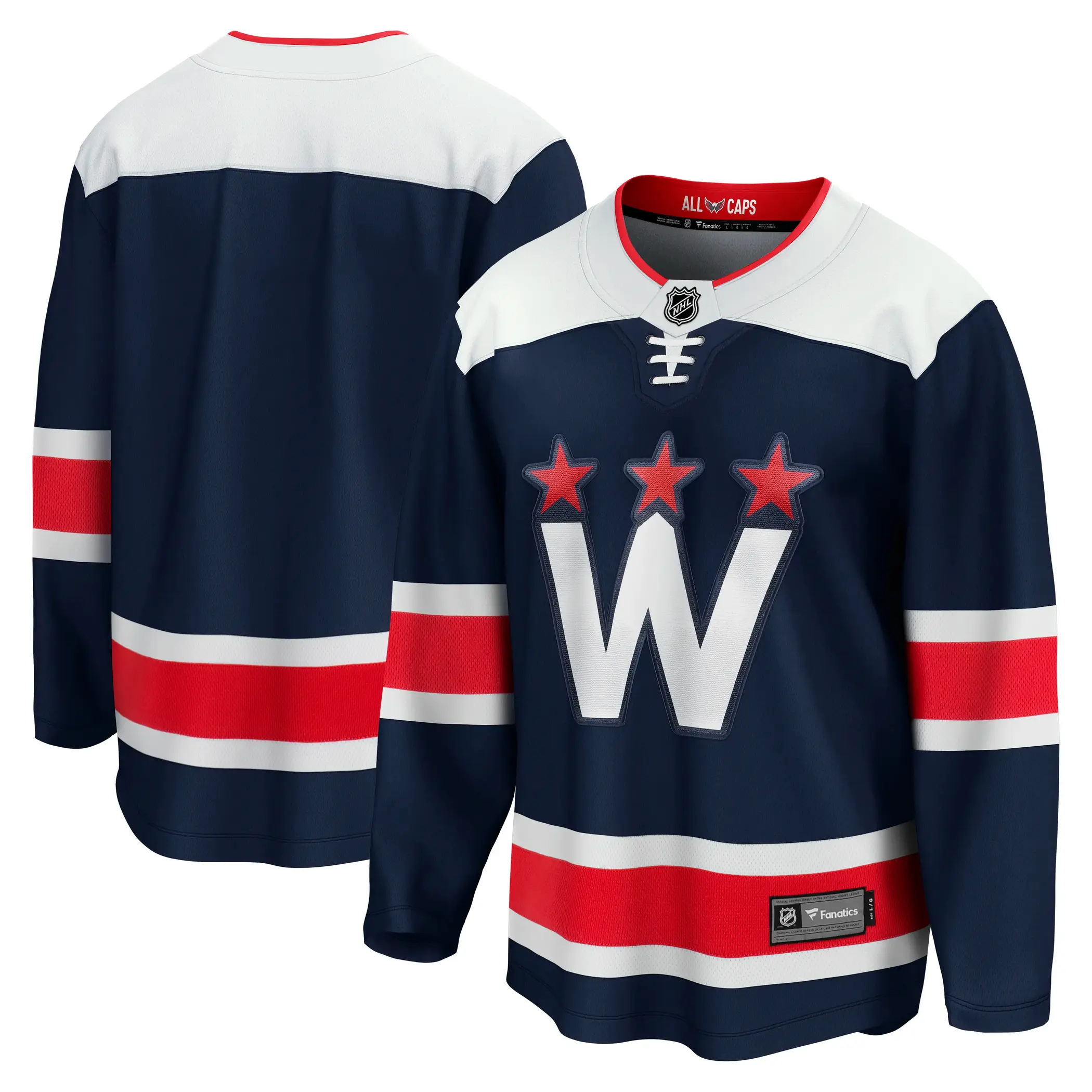 Washington Capitals NHL Eishockey Fanatics Breakaway Trikot Alternate Navy