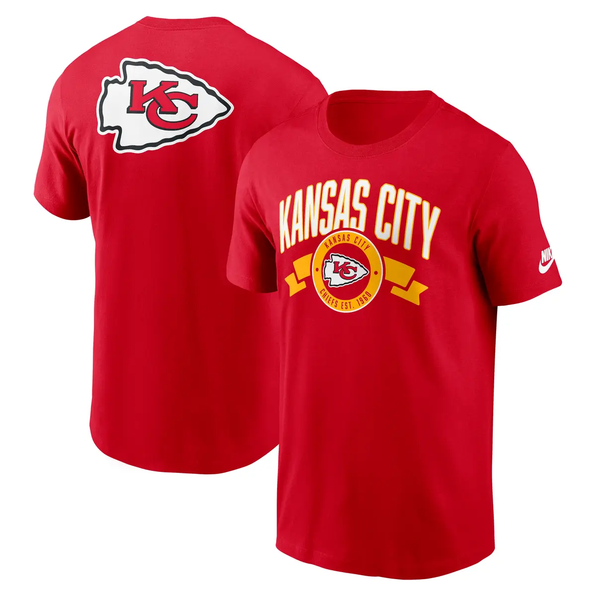 Kansas City Chiefs NFL Nike Rewind Front & Back Hit Essential T-Shirt