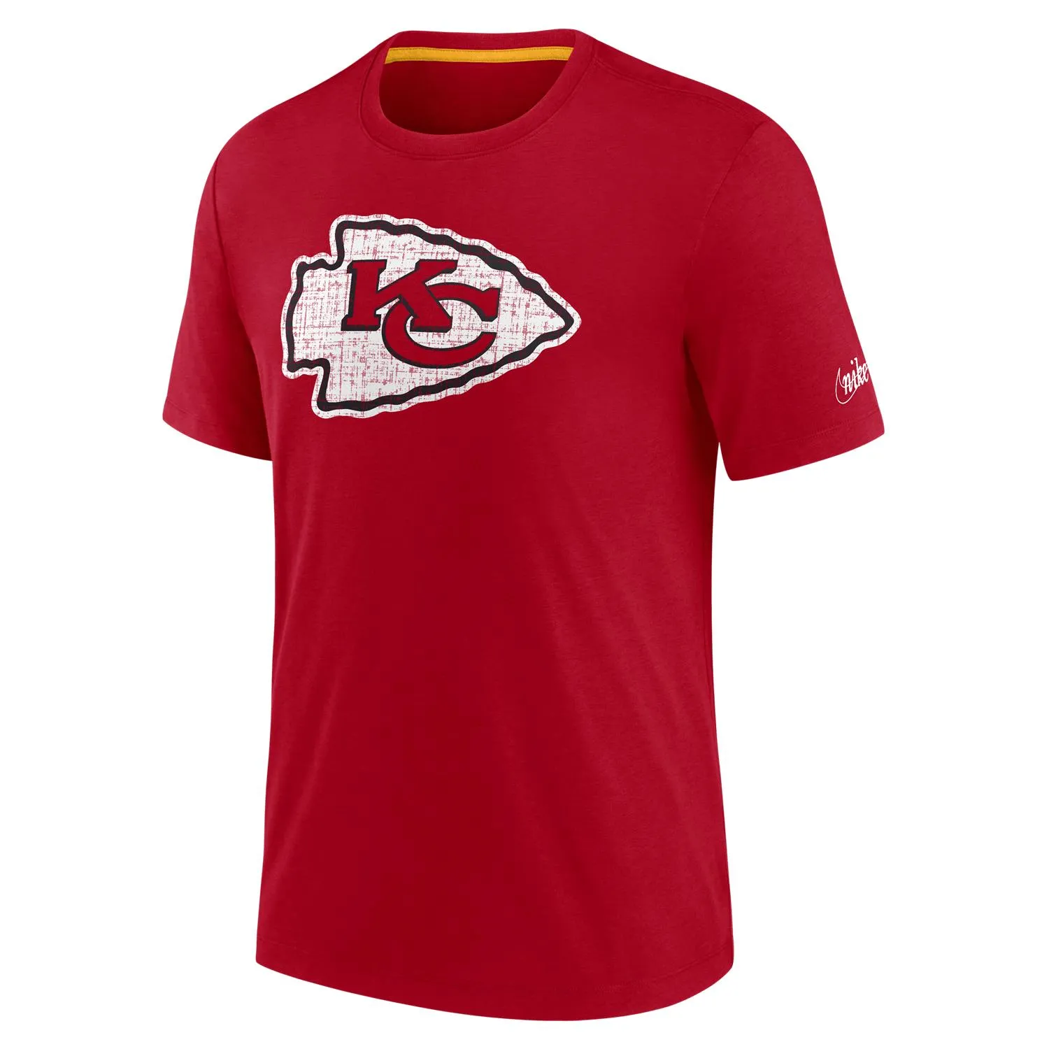 Kansas City Chiefs NFL Nike Distressed Historic Tri-Blend T-Shirt Rot