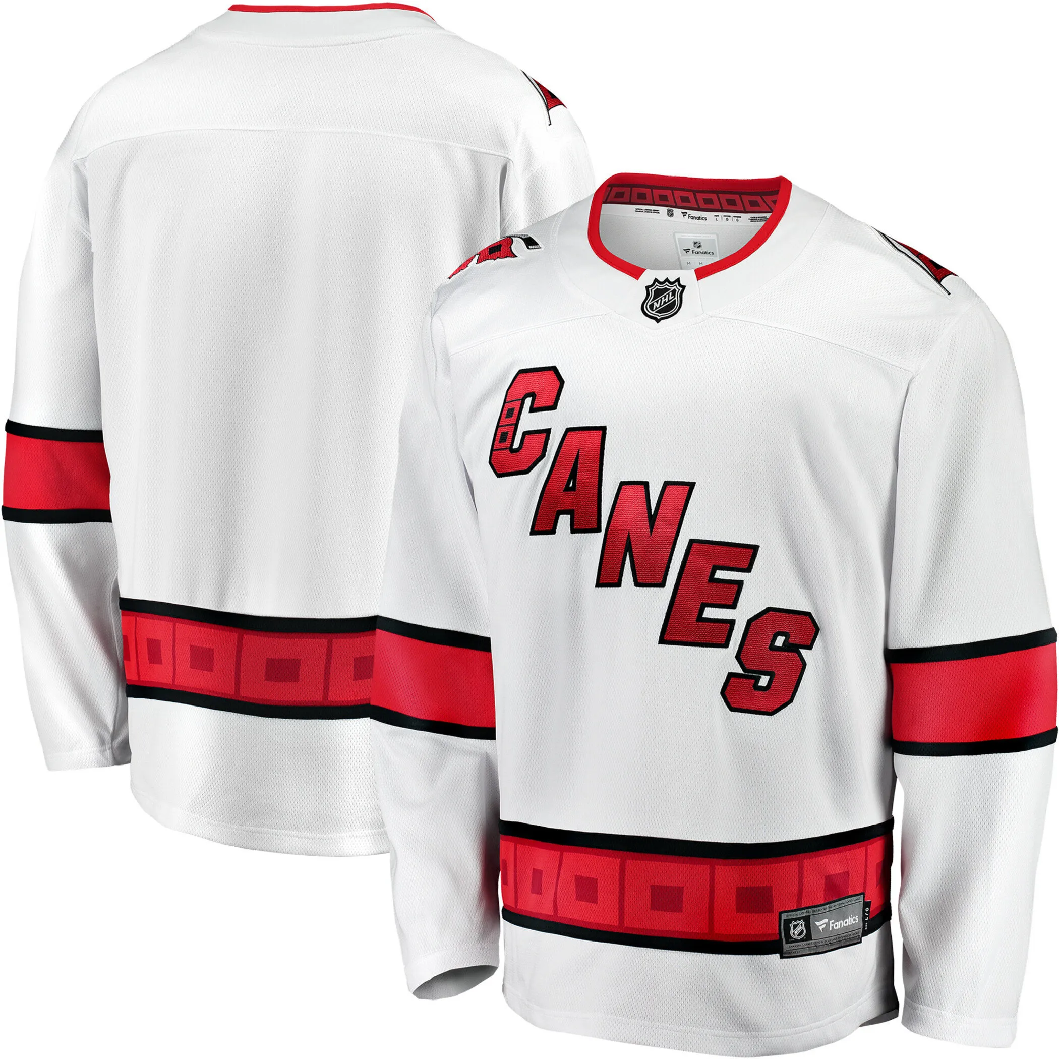 Carolina Hurricanes NHL Eishockey Fanatics Breakaway Trikot Away Weiß