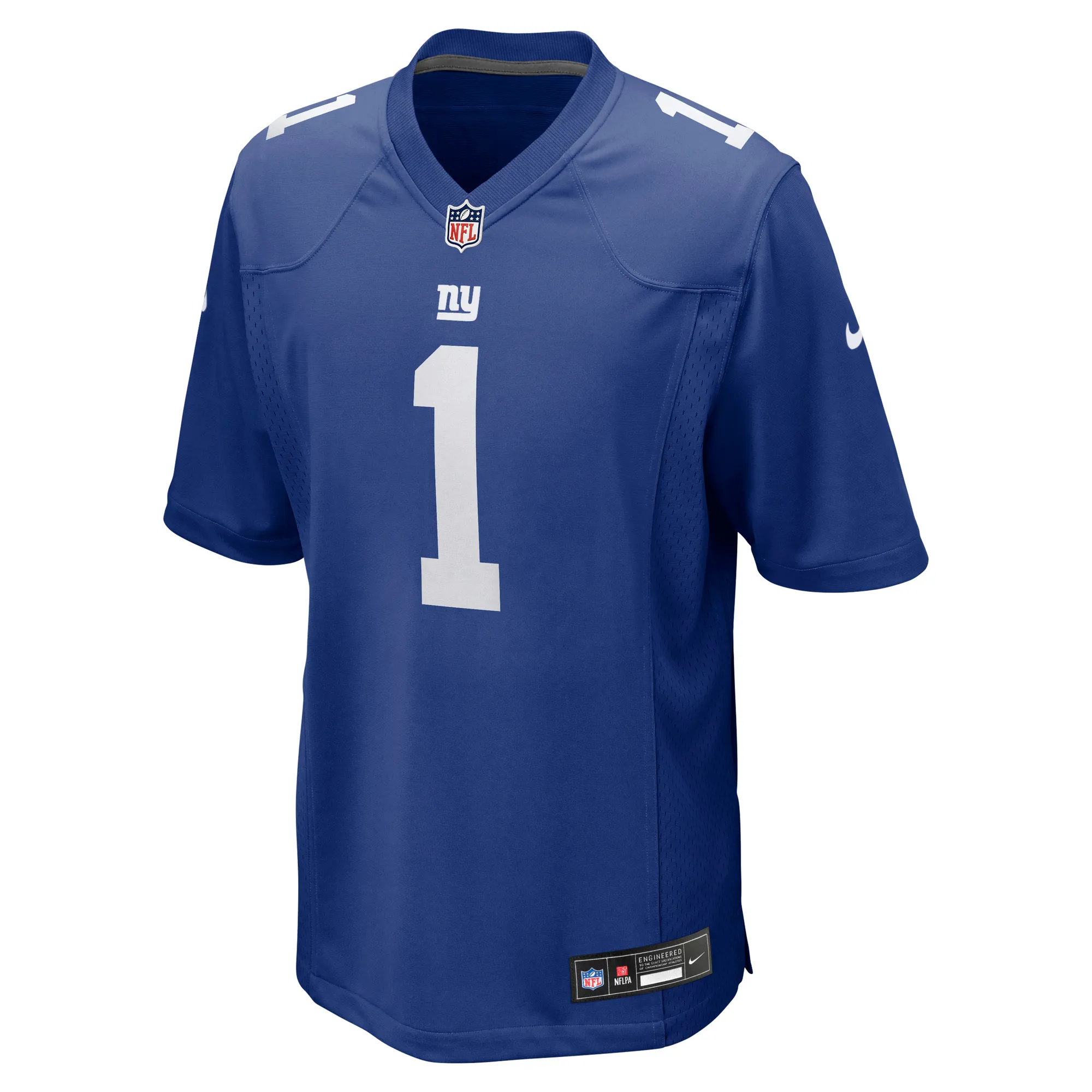 Malik Nabers #1 New York Giants NFL Football Nike Home Game Trikot Blau