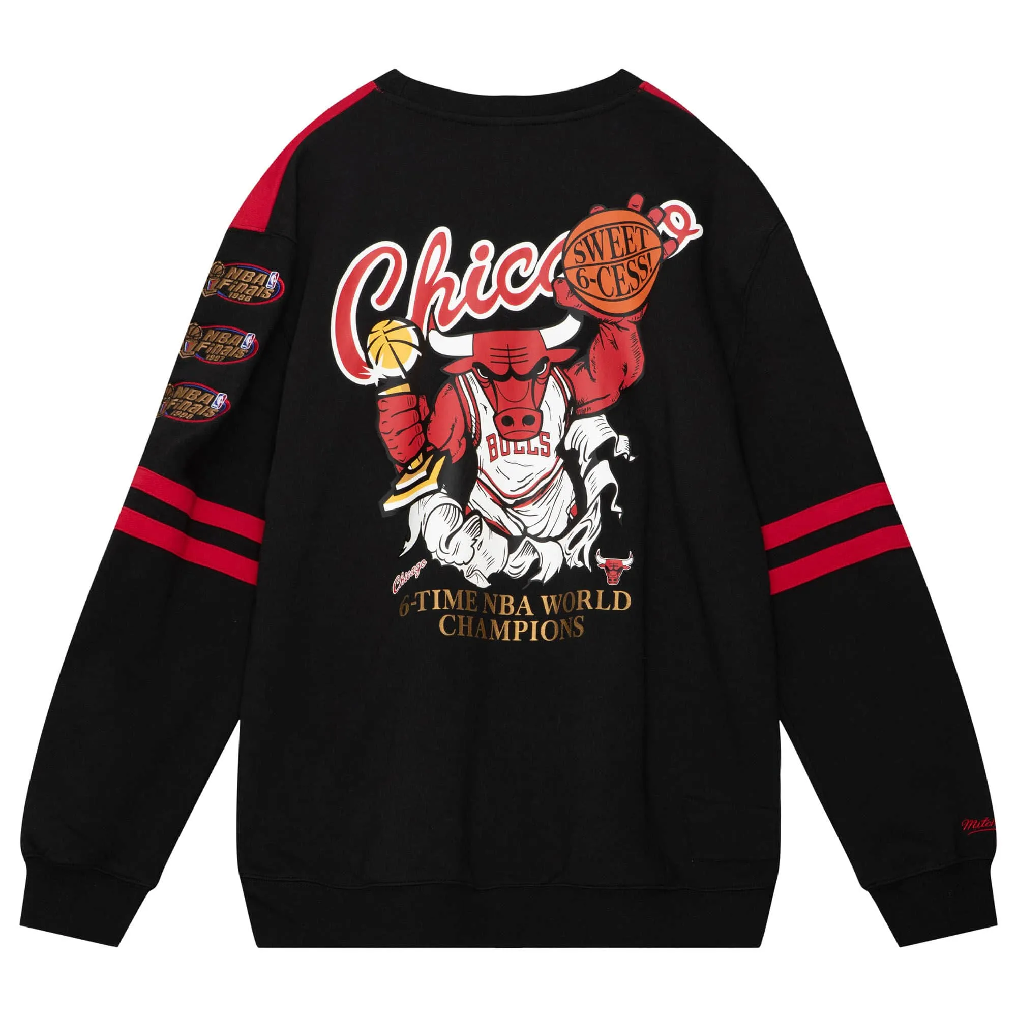 Chicago Bulls NBA Mitchell & Ness All Over Crew 2.0 Sweatshirt Chicago Bulls NBA Mitchell & Ness All Over Crew 2.0 Sweatshirt