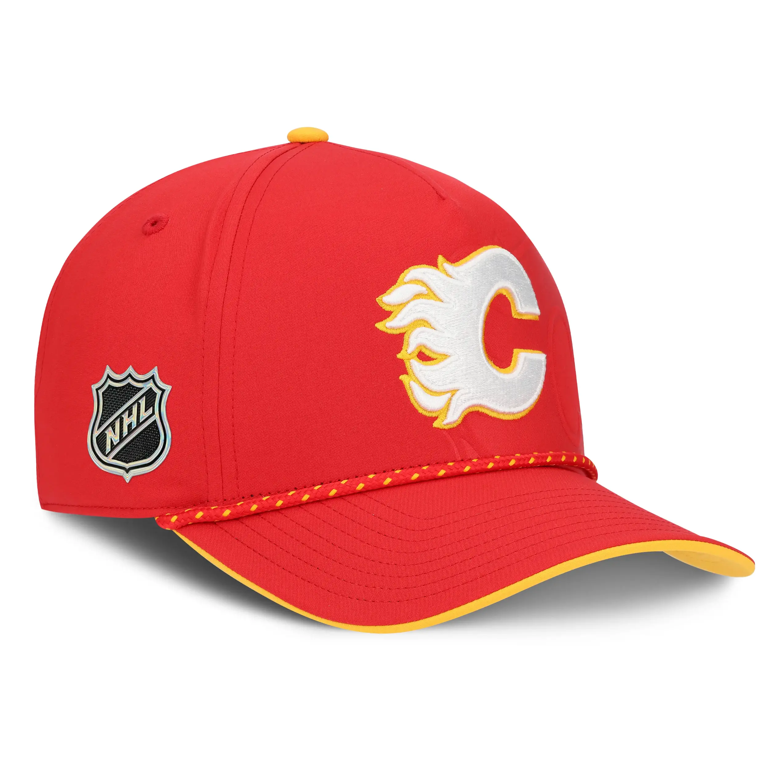 Calgary Flames NHL Fanatics Draft 2026 Snapback Rot / Gelbgold