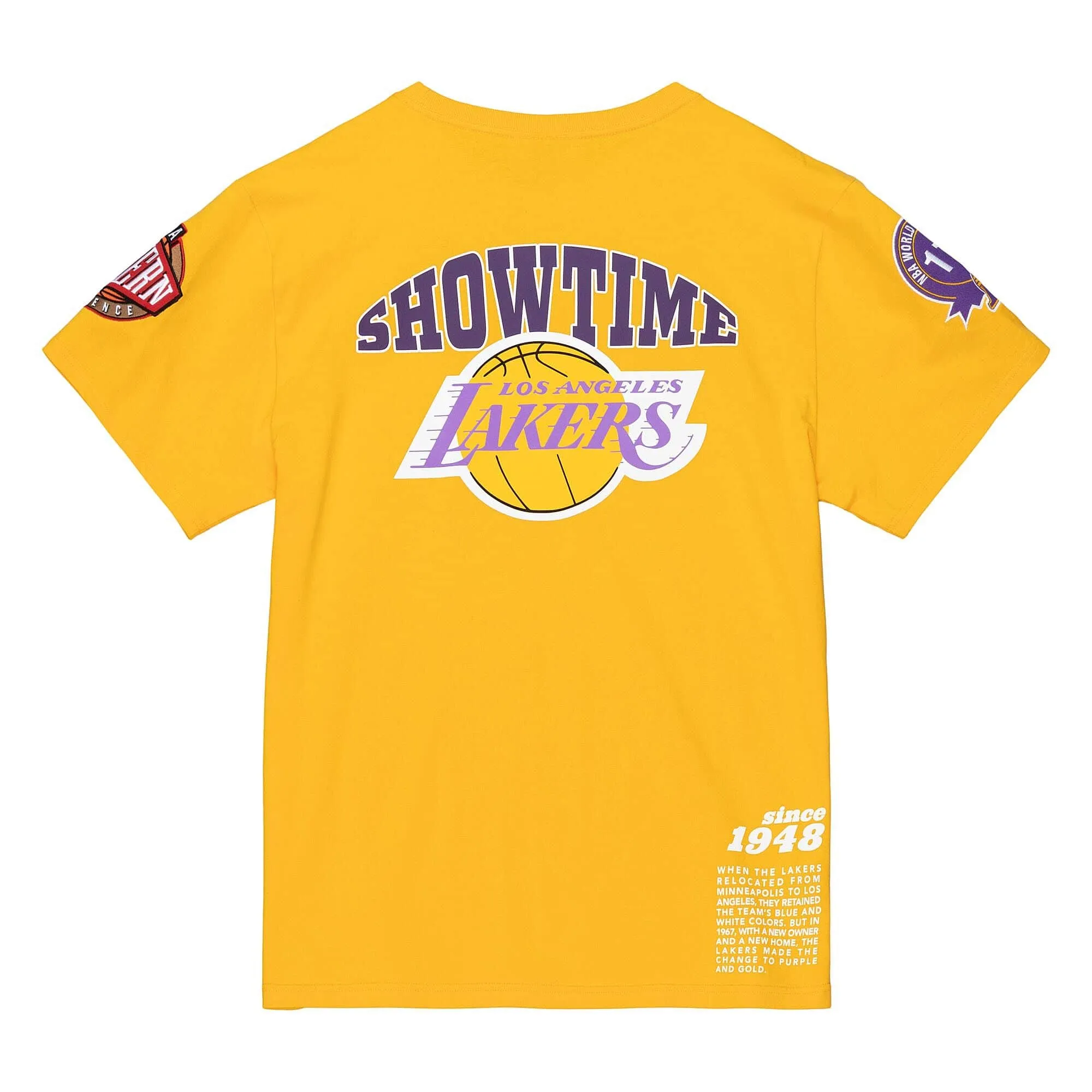Los Angeles Lakers NBA Mitchell & Ness Team Origins T-Shirt Gelb Los Angeles Lakers NBA Mitchell & Ness Team Origins T-Shirt Gelb