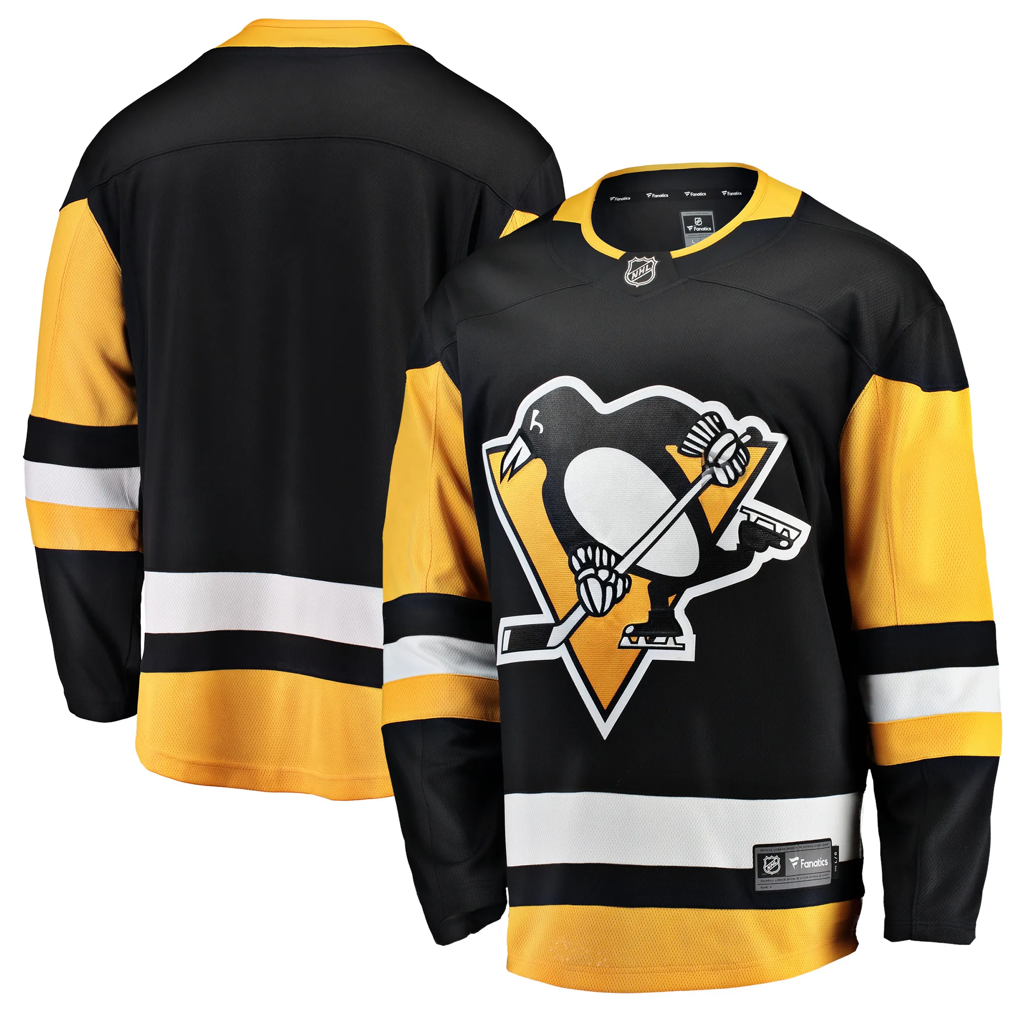 Pittsburgh Penguins NHL Eishockey Fanatics Breakaway Trikot Home Black