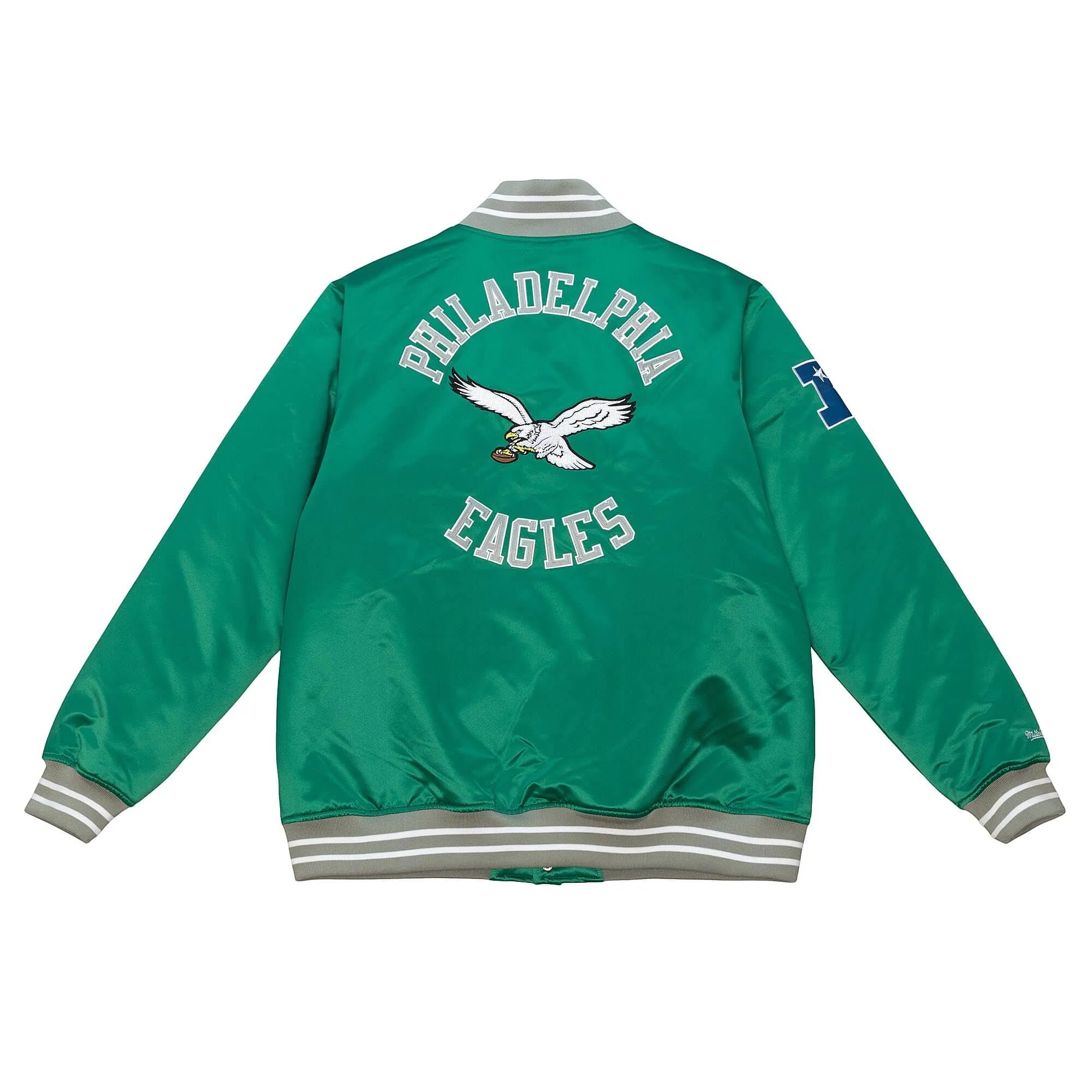 Philadelphia Eagles NFL Mitchell & Ness Heavyweight Satin Jacke Grün