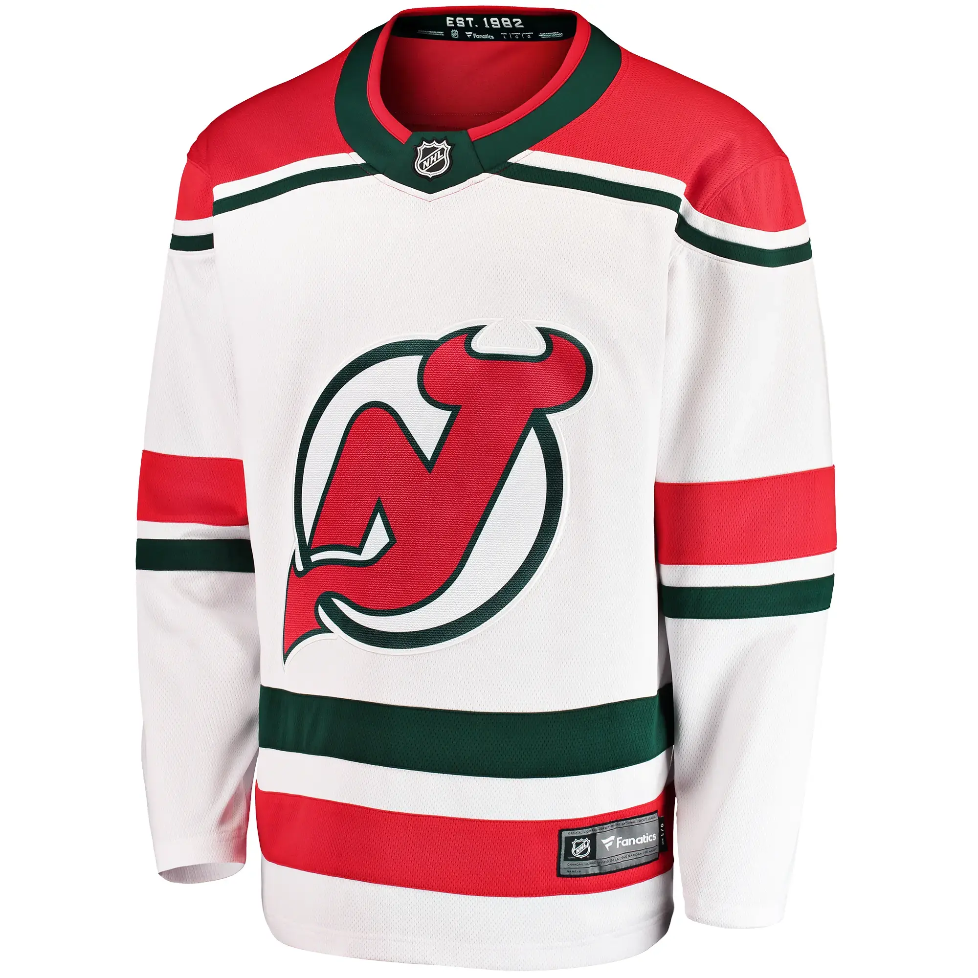 New Jersey Devils NHL Eishockey Fanatics Breakaway Trikot Heritage Weiß