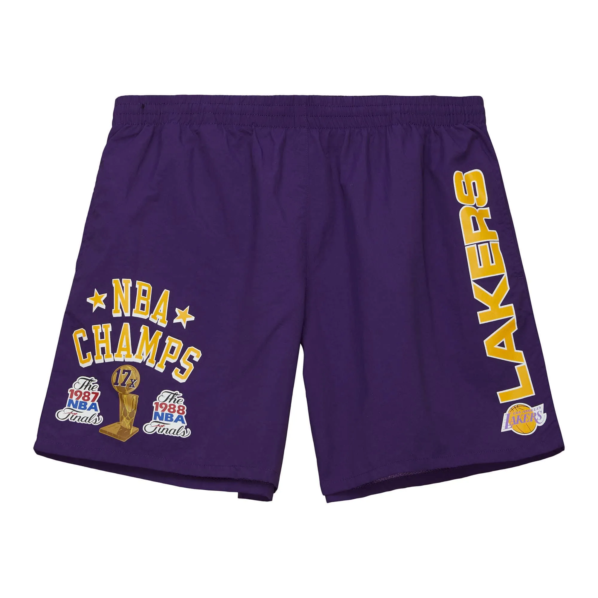 Los Angeles Lakers NBA Mitchell & Ness Team Heritage Woven Shorts Lila Los Angeles Lakers NBA Mitchell & Ness Team Heritage Woven Shorts Lila