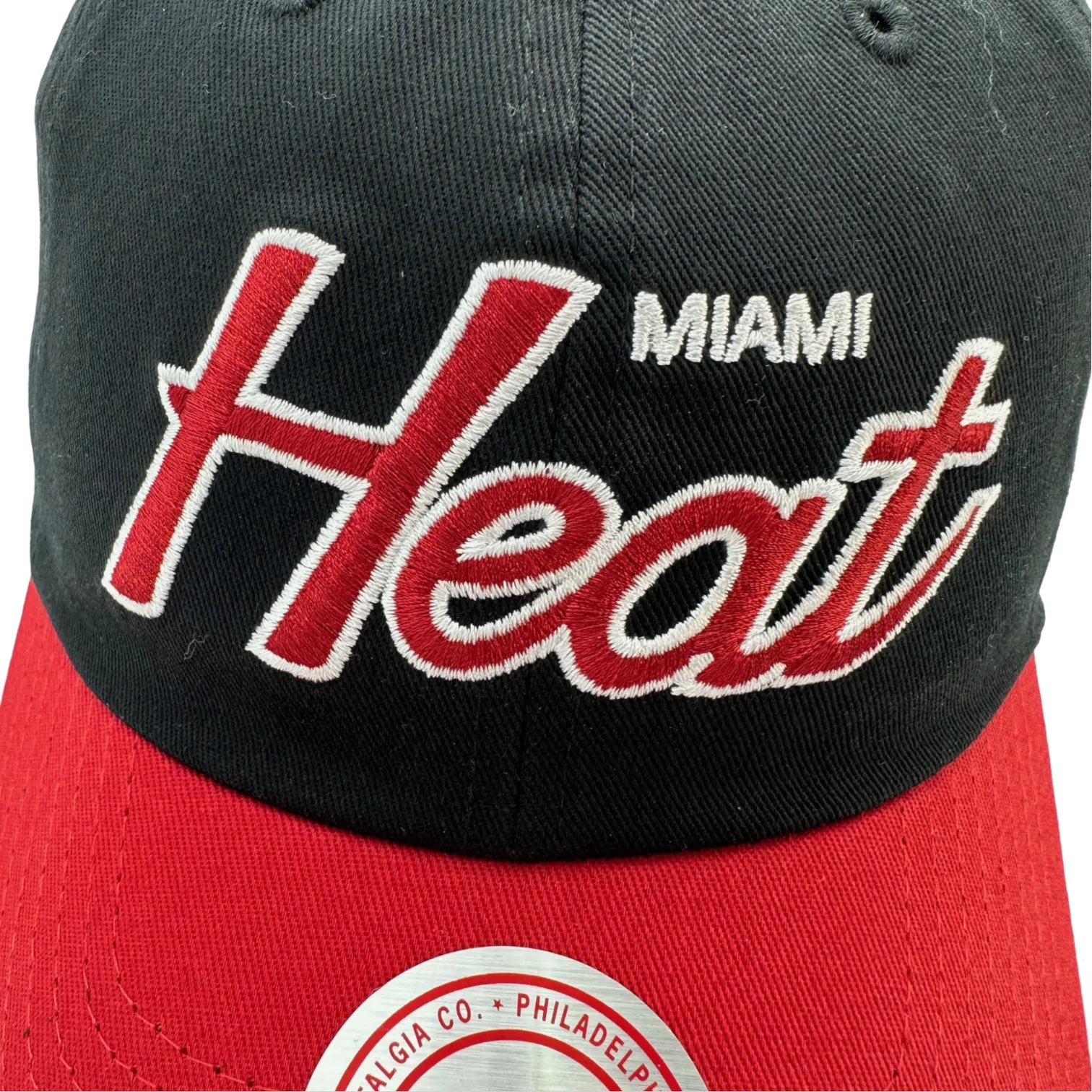 Miami Heat NBA Mitchell & Ness Team Script 2.0 Dad Strapback HWC