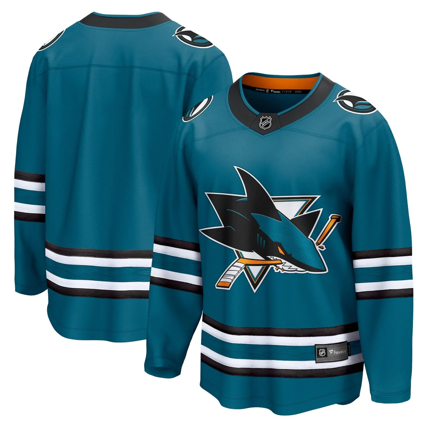 San Jose Sharks NHL Eishockey Fanatics Breakaway Trikot Home Blau