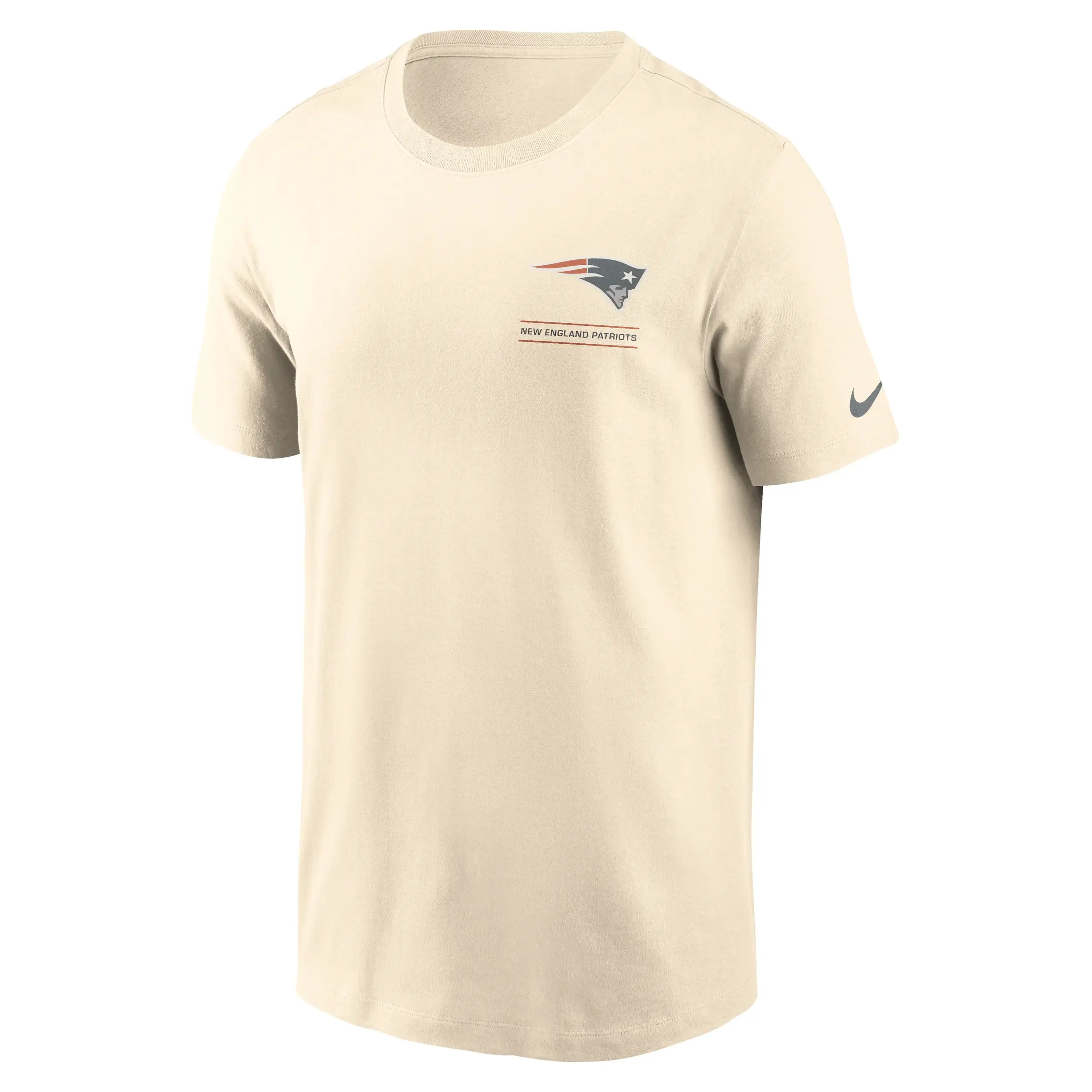 New England Patriots NFL Nike Freestyle Club Crew T-Shirt Cremeweiß