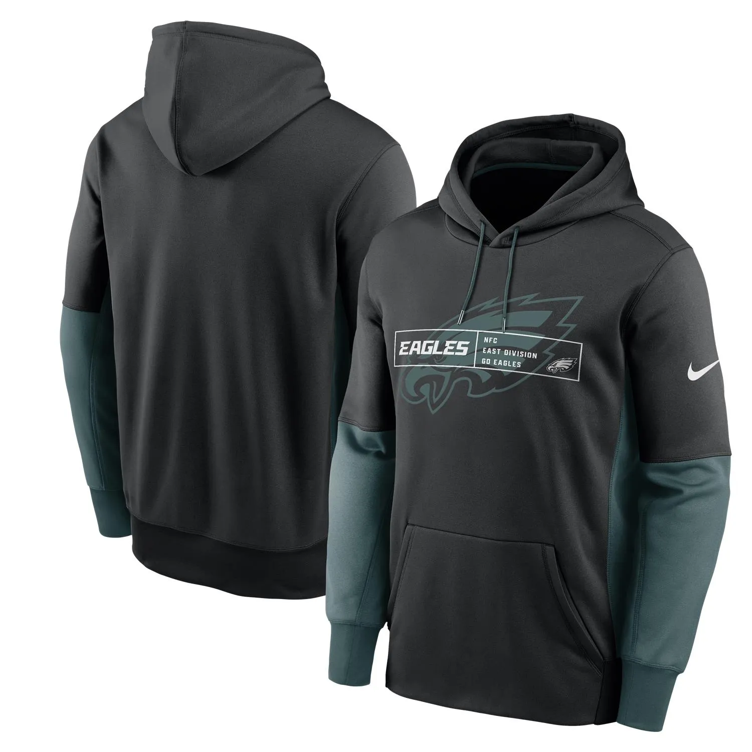 Philadelphia Eagles NFL Nike Color Block Therma Hoodie