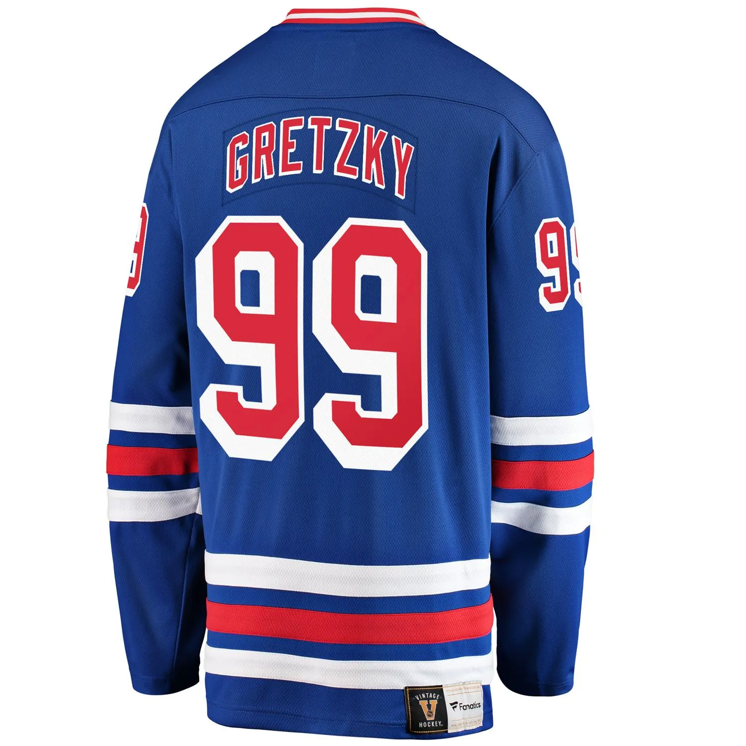 Wayne Gretzky #99 New York Rangers NHL Eishockey Fanatics Breakaway Trikot Vintage Blau