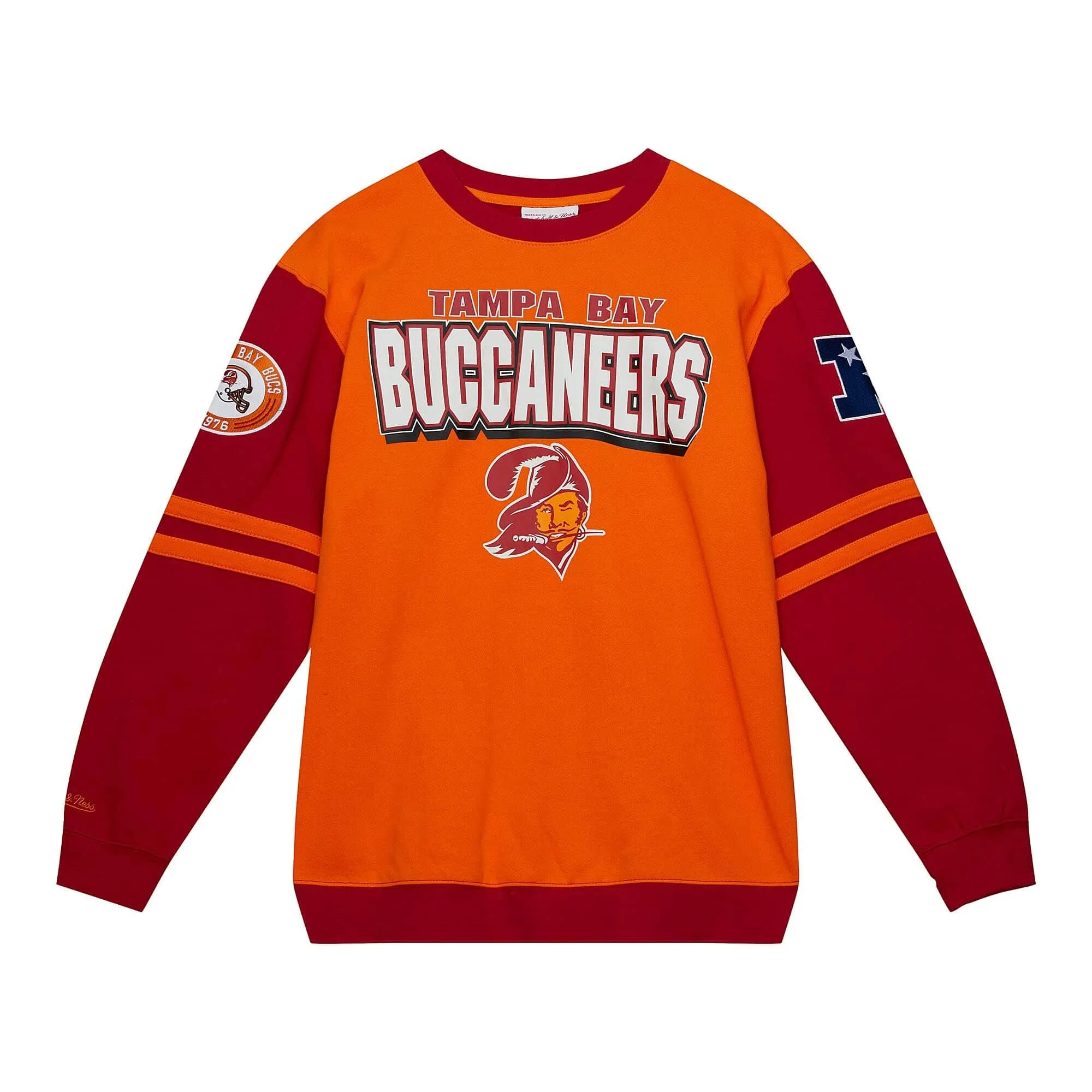 Tampa Bay Buccaneers NFL Mitchell & Ness All Over Crew 2.0 Sweatshirt