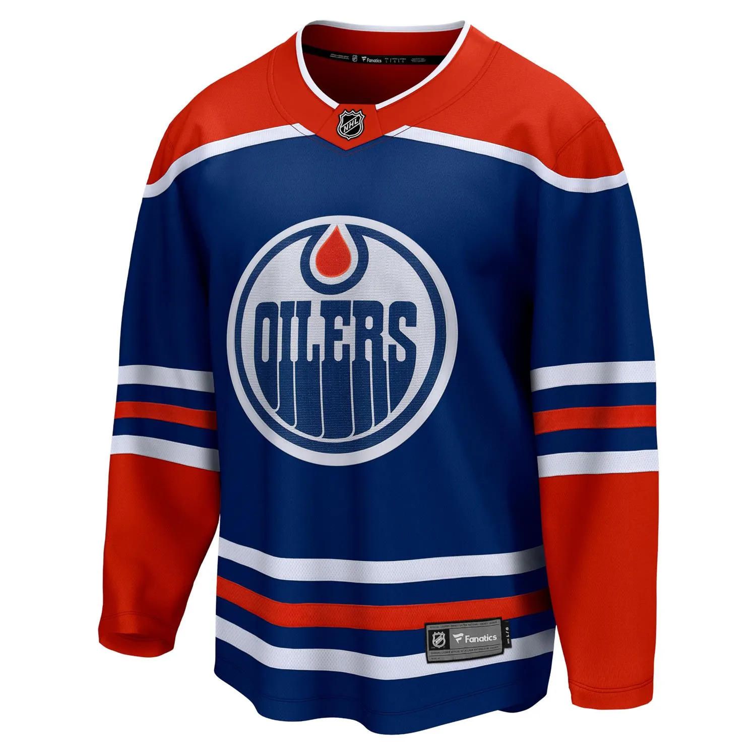 Edmonton Oilers NHL Eishockey Fanatics Breakaway Trikot Home Blau