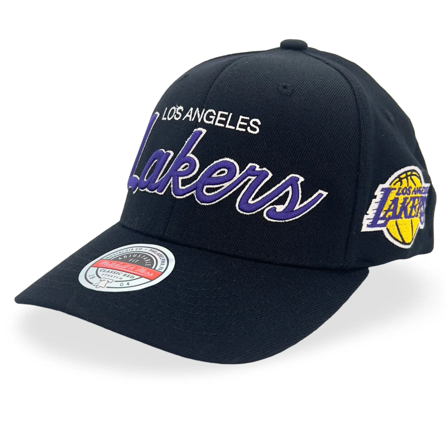 Los Angeles Lakers NBA Mitchell & Ness Team Script 2.0 Stretch Snapback