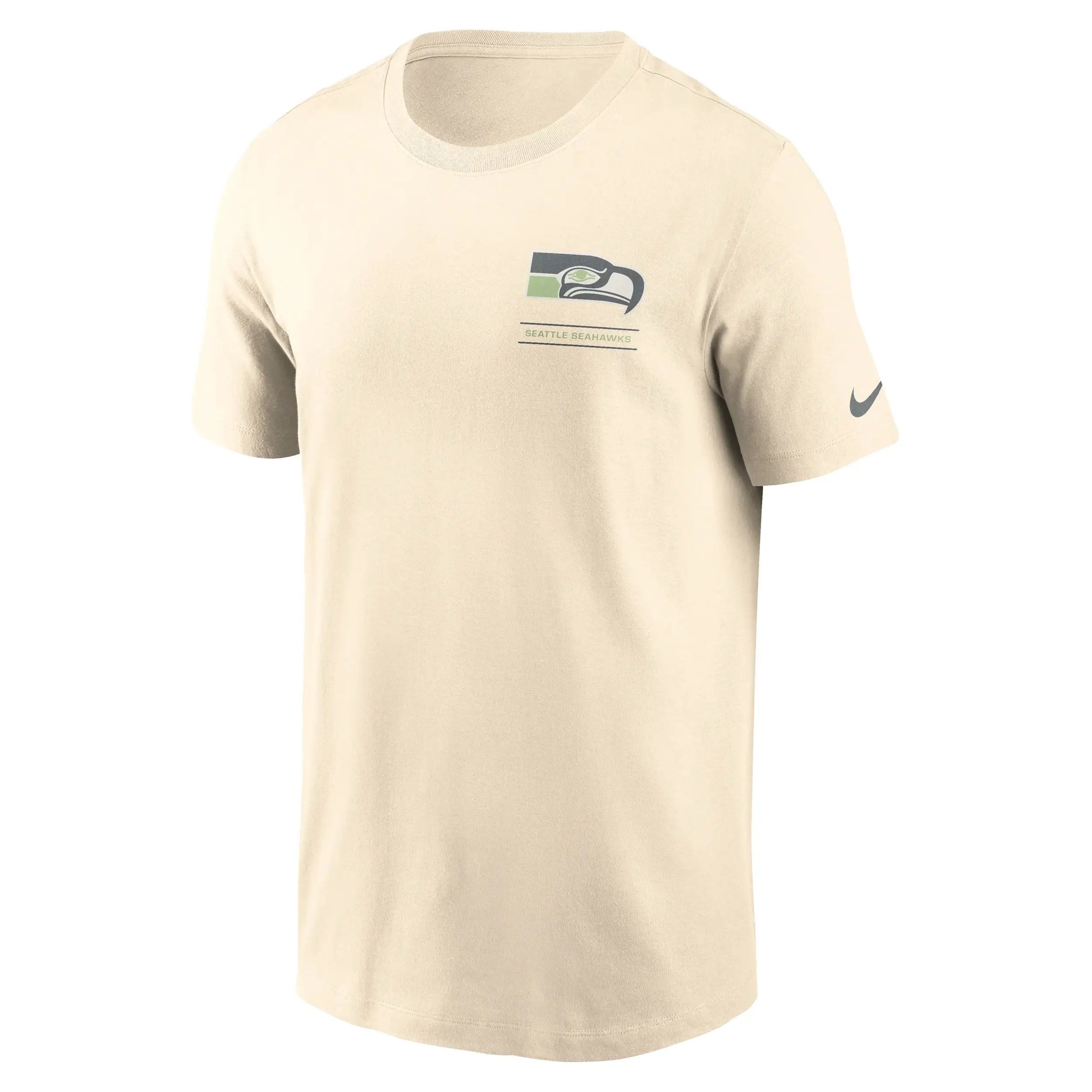 Seattle Seahawks NFL Nike Freestyle Club Crew T-Shirt Cremeweiß