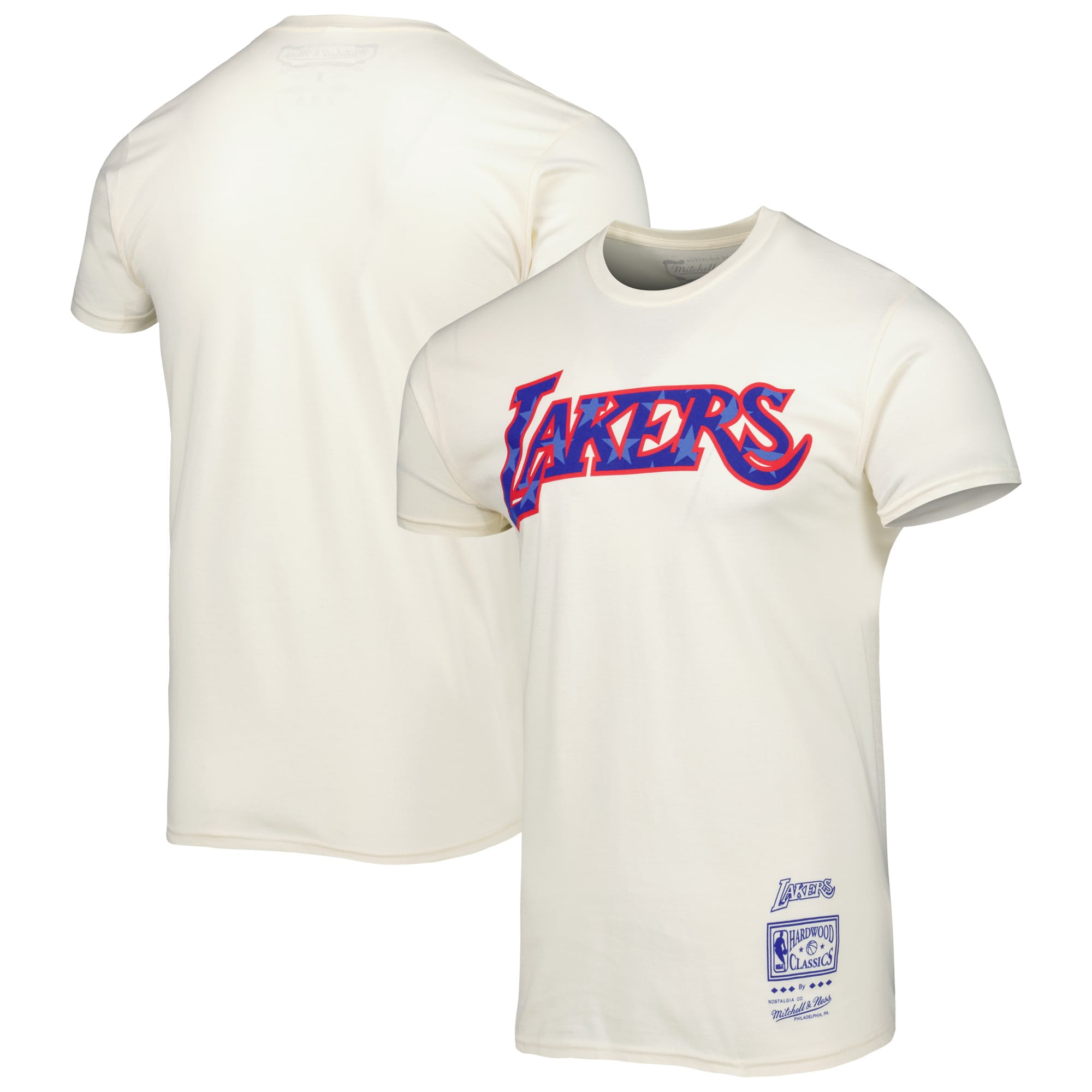 Los Angeles Lakers NBA Mitchell & Ness Americana T-Shirt Weiß Los Angeles Lakers NBA Mitchell & Ness Americana T-Shirt Weiß