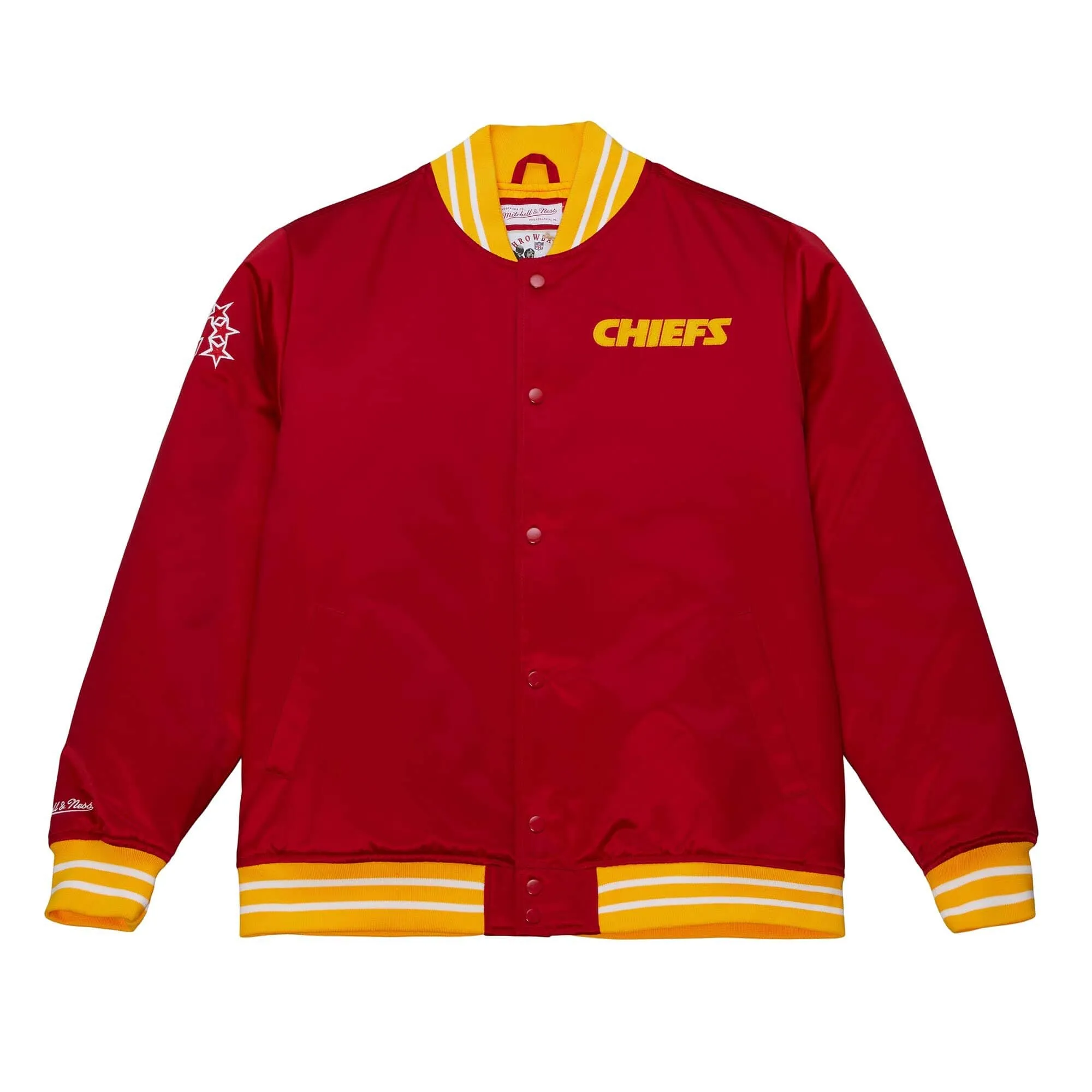 Kansas City Chiefs NFL Mitchell & Ness Heavyweight Satin Jacke Rot