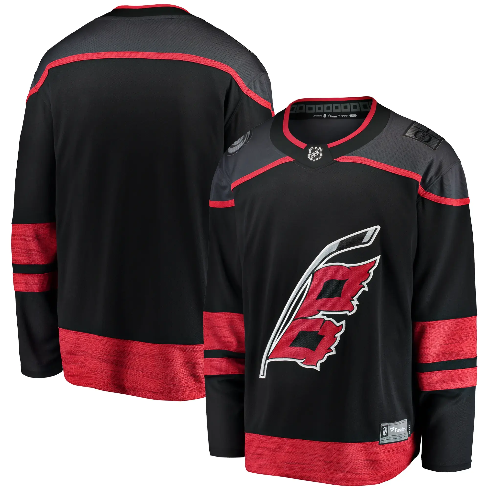 Carolina Hurricanes NHL Eishockey Fanatics Breakaway Trikot Home Schwarz
