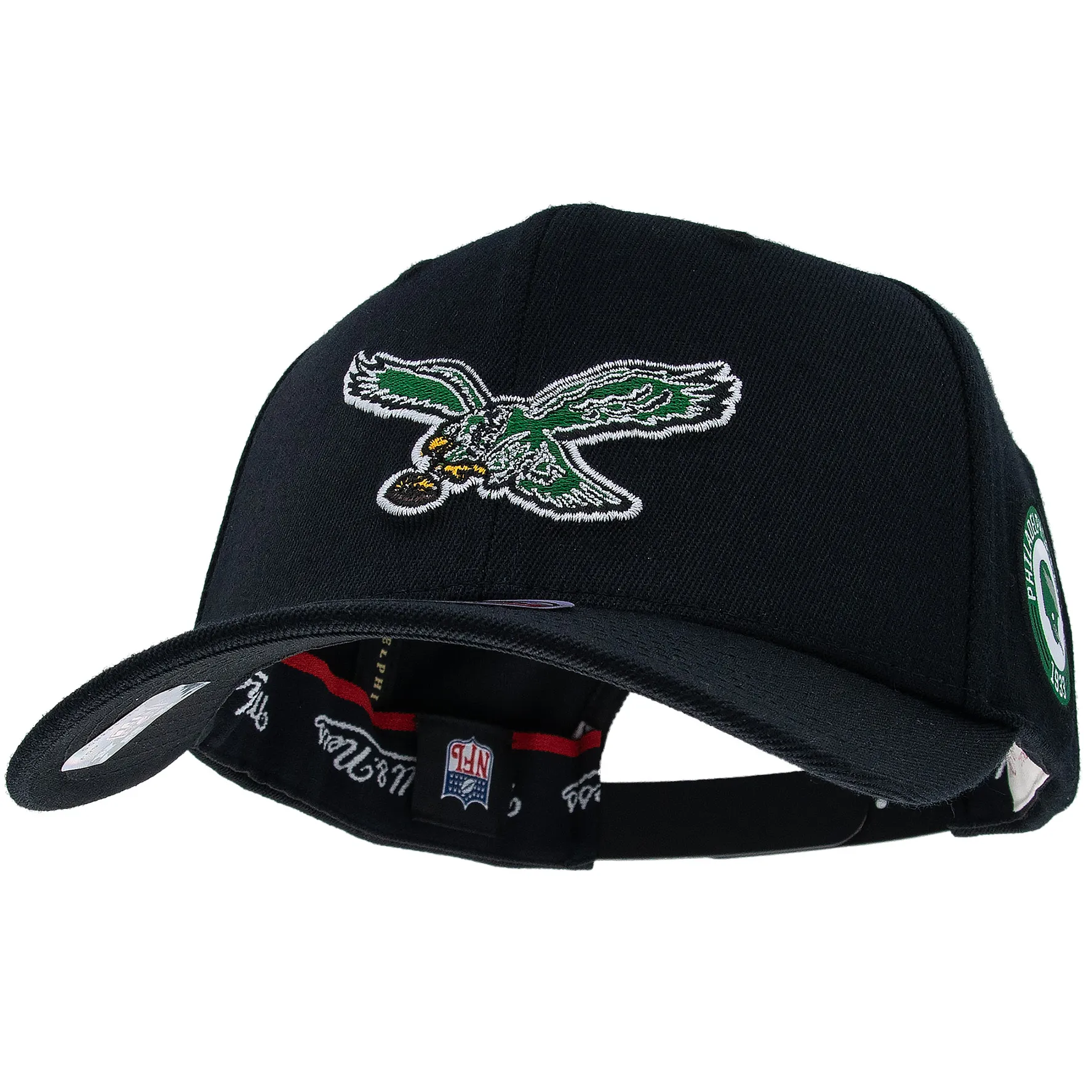 Philadelphia Eagles NFL Mitchell & Ness Black Out Classic Red Snapback