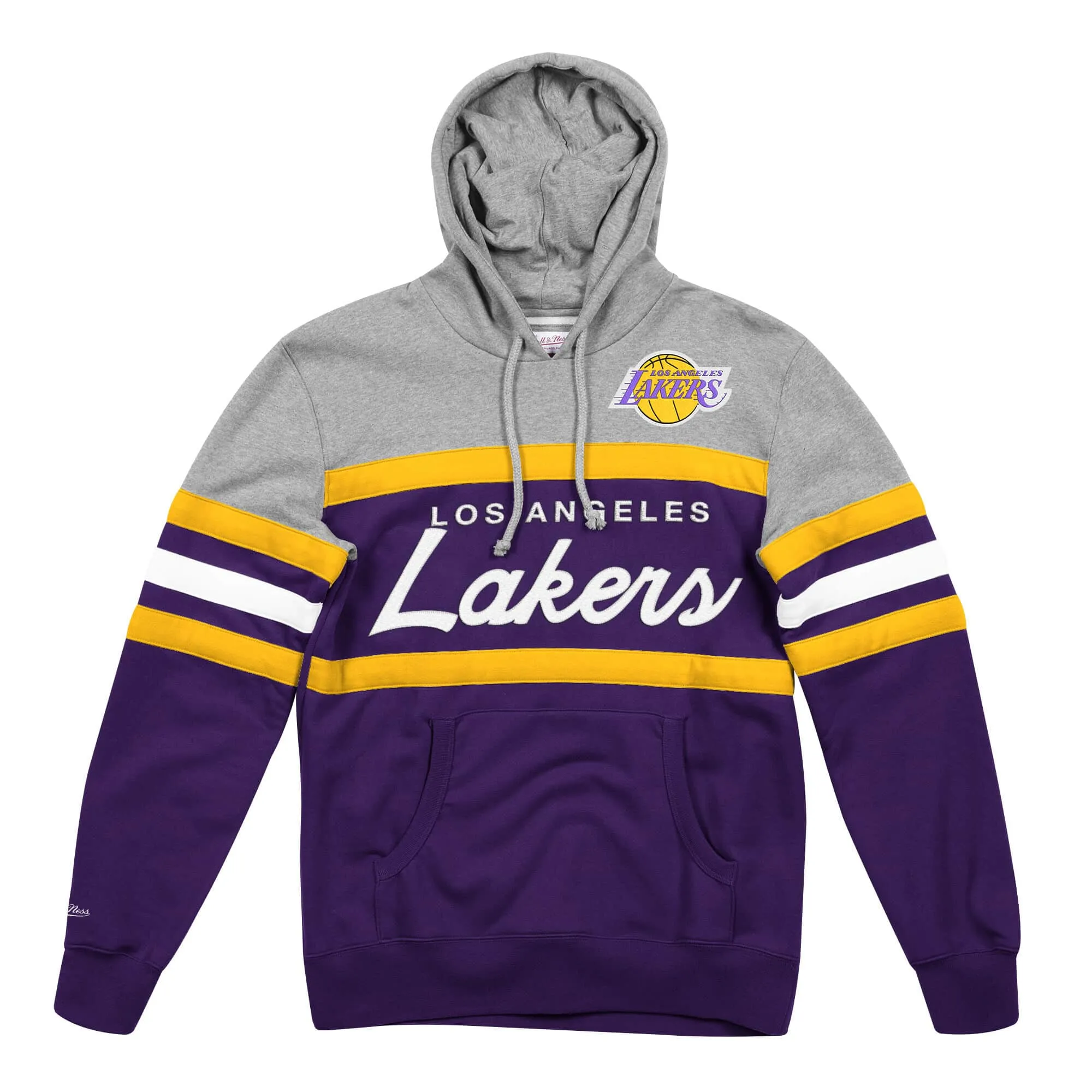 Los Angeles Lakers NBA Mitchell & Ness Head Coach Hoodie Lila Los Angeles Lakers NBA Mitchell & Ness Head Coach Hoodie Lila