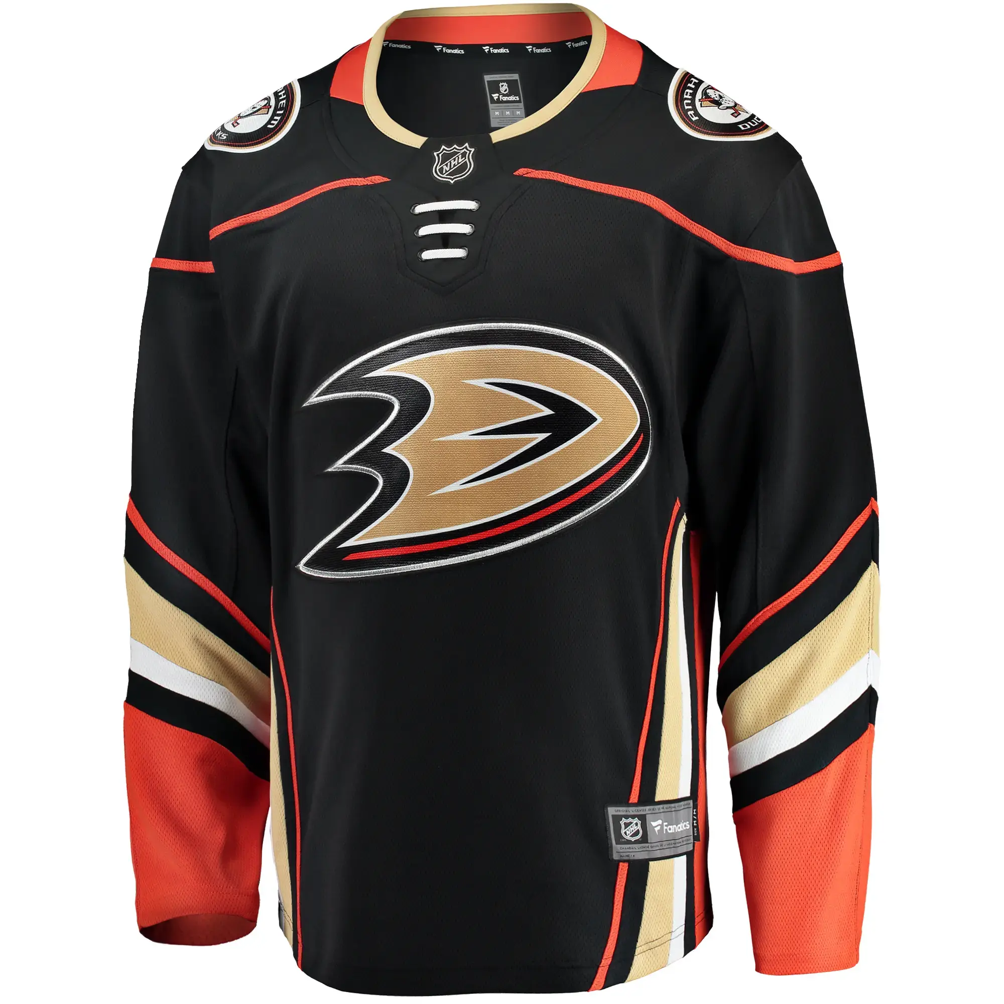 Anaheim Ducks NHL Eishockey Fanatics Breakaway Trikot Home Schwarz
