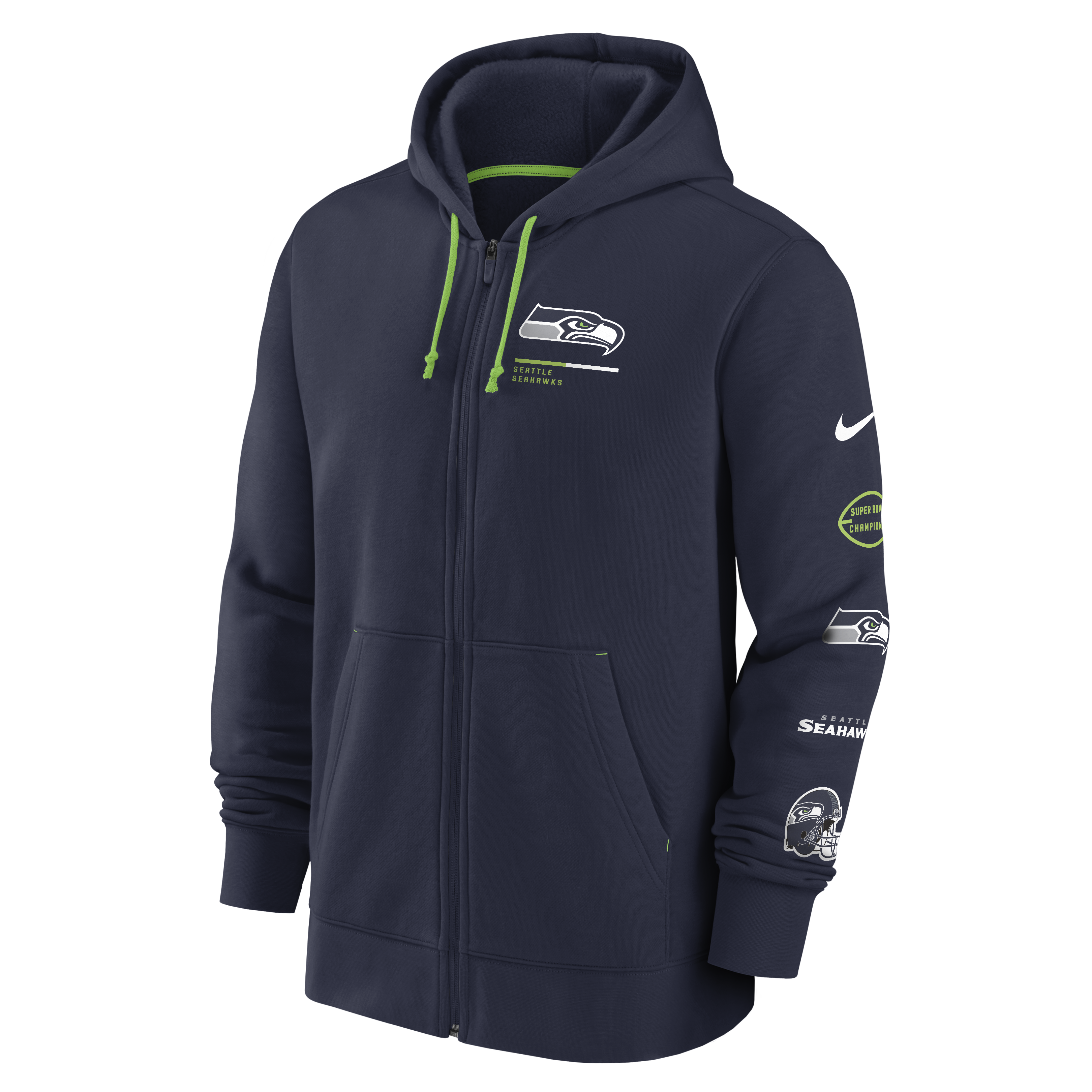 Seattle Seahawks NFL Nike Legacy Full Zip Hoodie Navy
