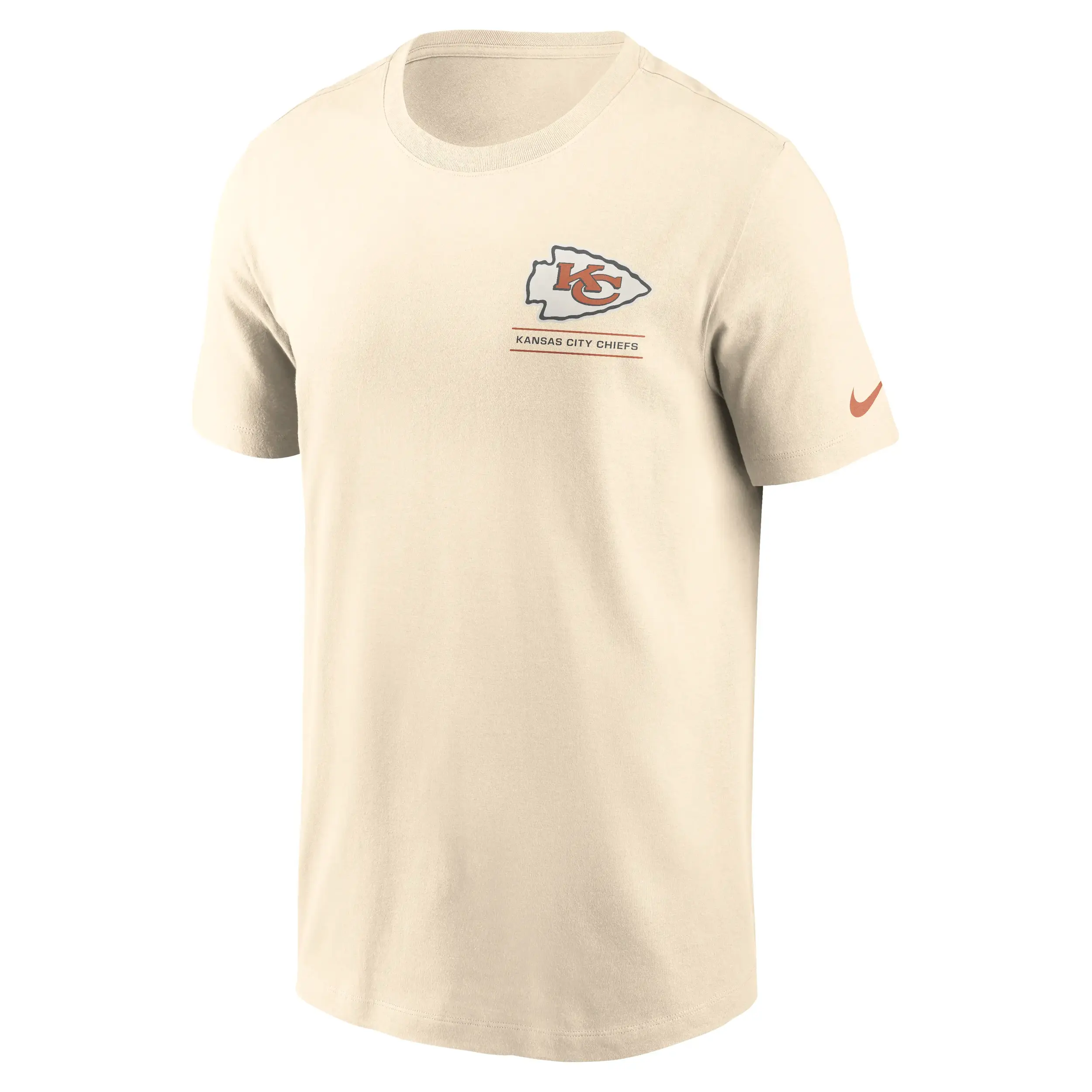 Kansas City Chiefs NFL Nike Freestyle Club Crew T-Shirt Cremeweiß