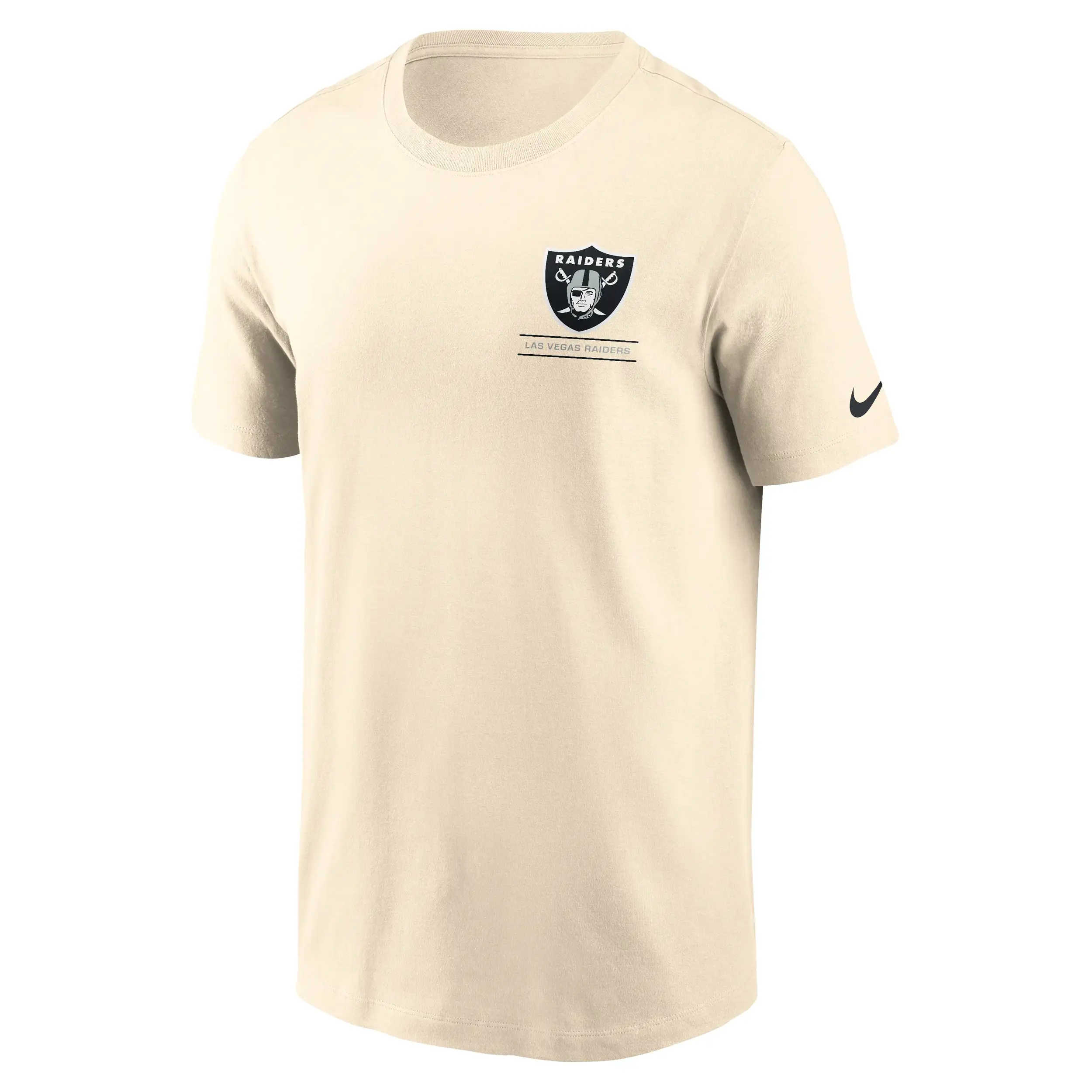 Las Vegas Raiders NFL Nike Freestyle Club Crew T-Shirt Cremeweiß