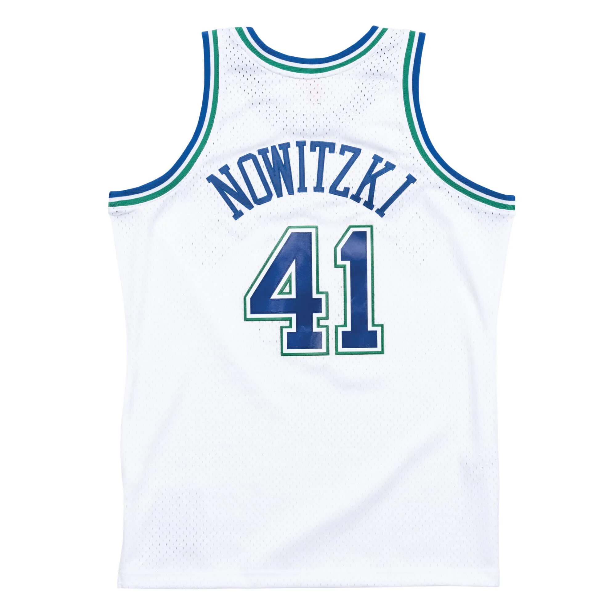 Dirk Nowitzki #41 Dallas Mavericks 98 NBA Mitchell & Ness Swingman Trikot Weiß
