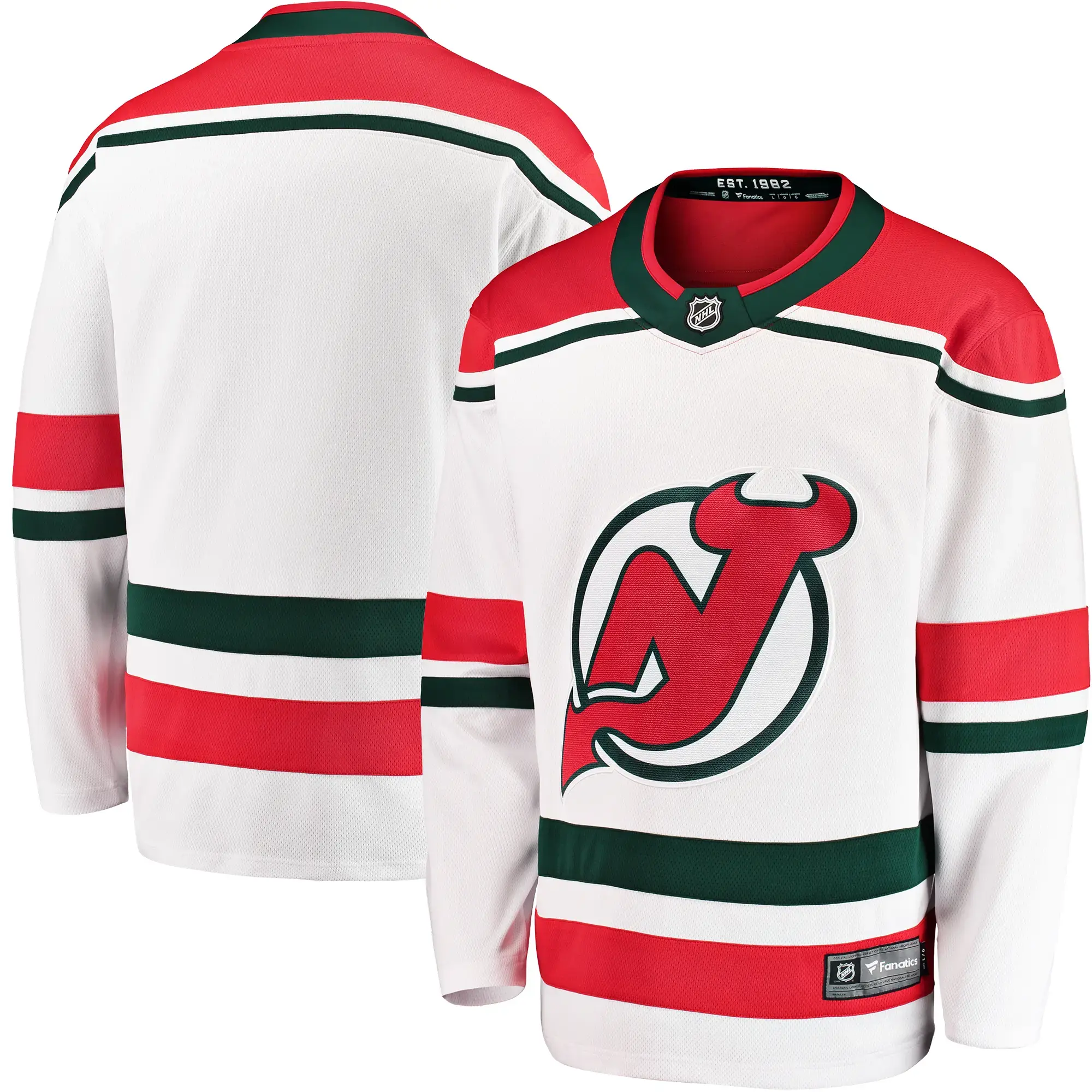 New Jersey Devils NHL Eishockey Fanatics Breakaway Trikot Heritage Weiß