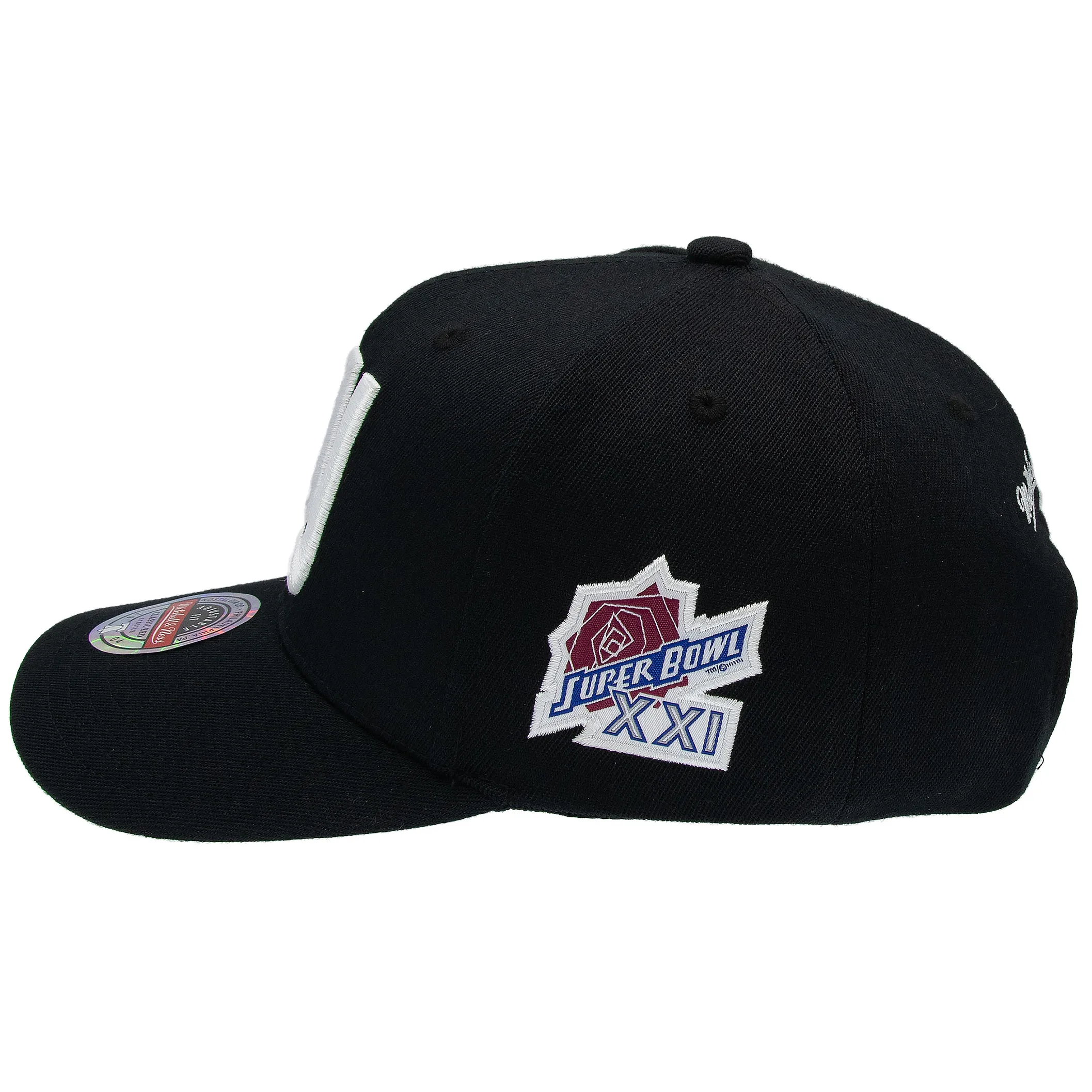 New York Giants NFL Mitchell & Ness Black Out Classic Red Snapback