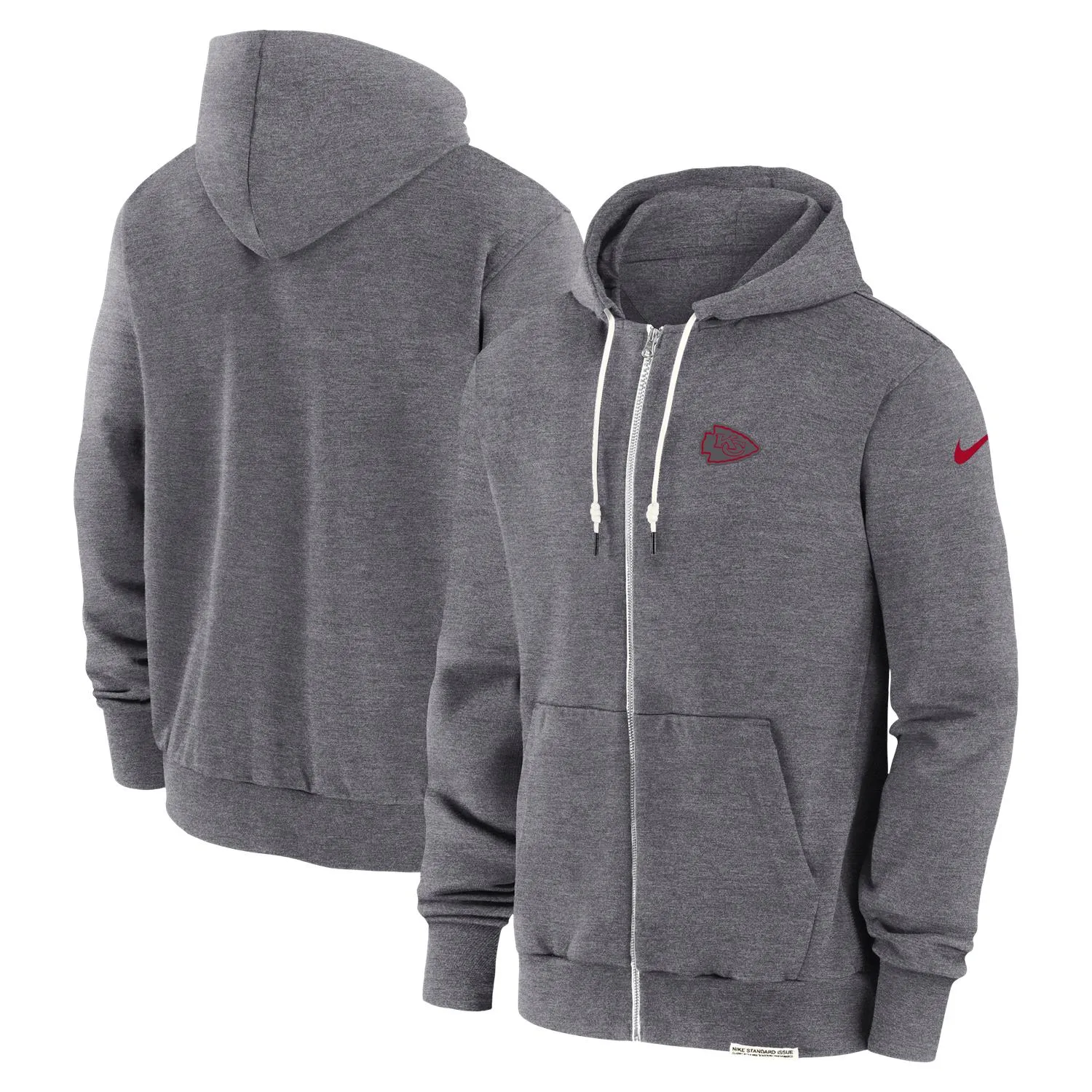 Kansas City Chiefs NFL Nike Sideline 2023 Player Full-Zip Hoodie Grau
