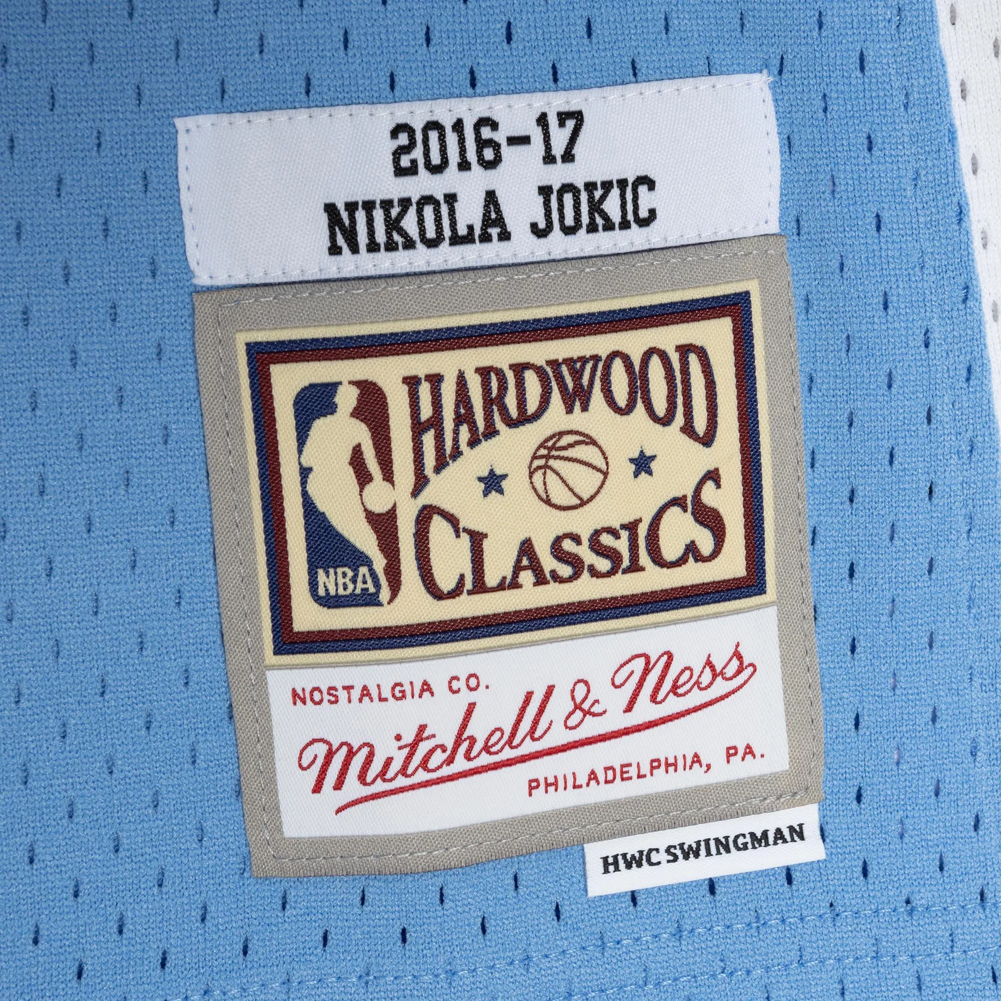Nikola Jokic #15 Denver Nuggets 16-17 NBA Mitchell & Ness Swingman Trikot Hellblau