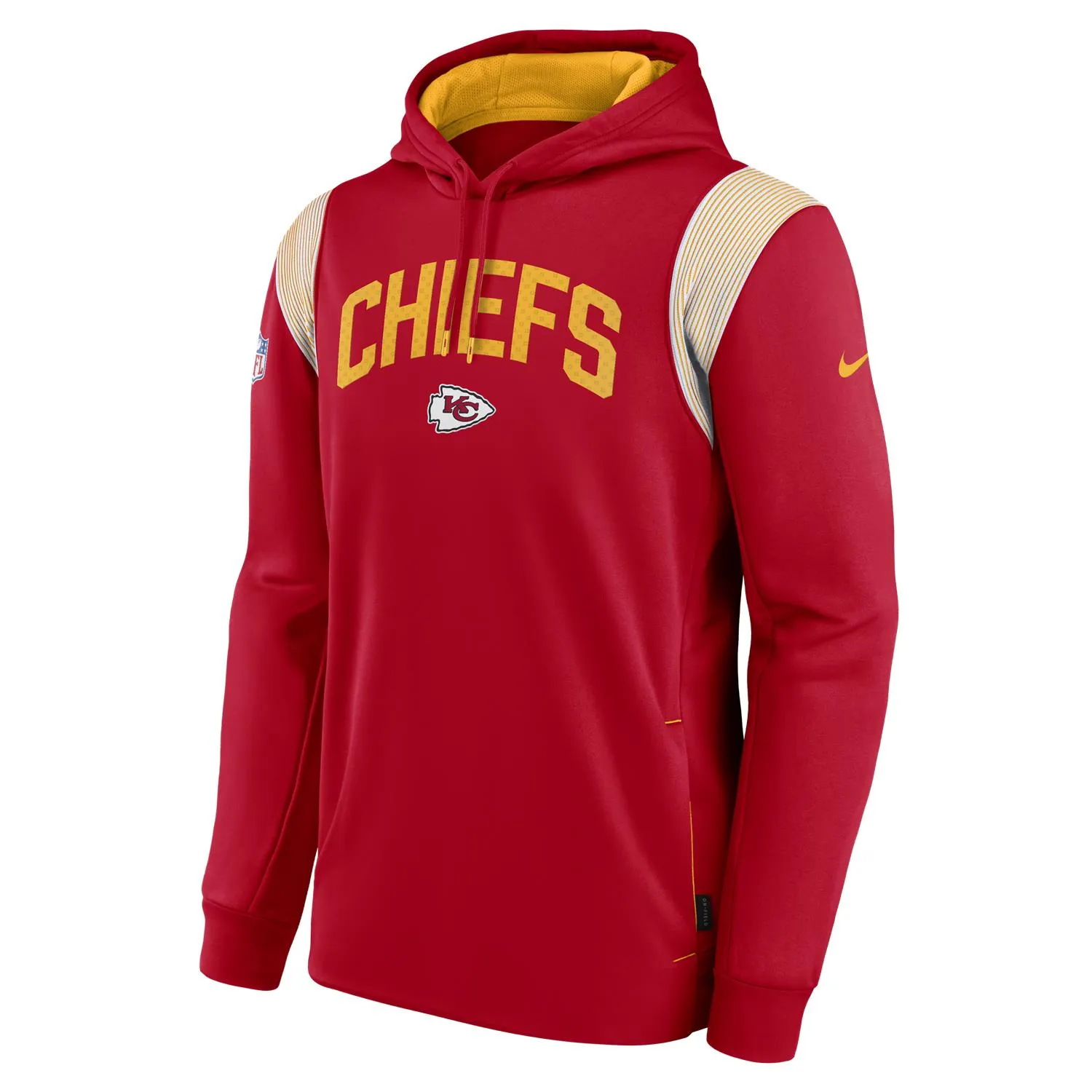 Kansas City Chiefs NFL Nike On-Field Sideline 2022 Therma-FIT Hoodie Rot