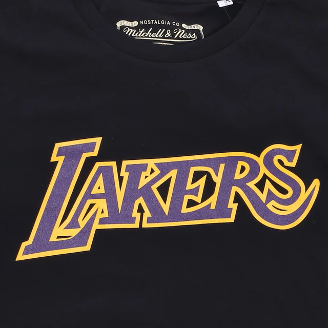 Los Angeles Lakers NBA Mitchell & Ness Team Logo T-Shirt Schwarz