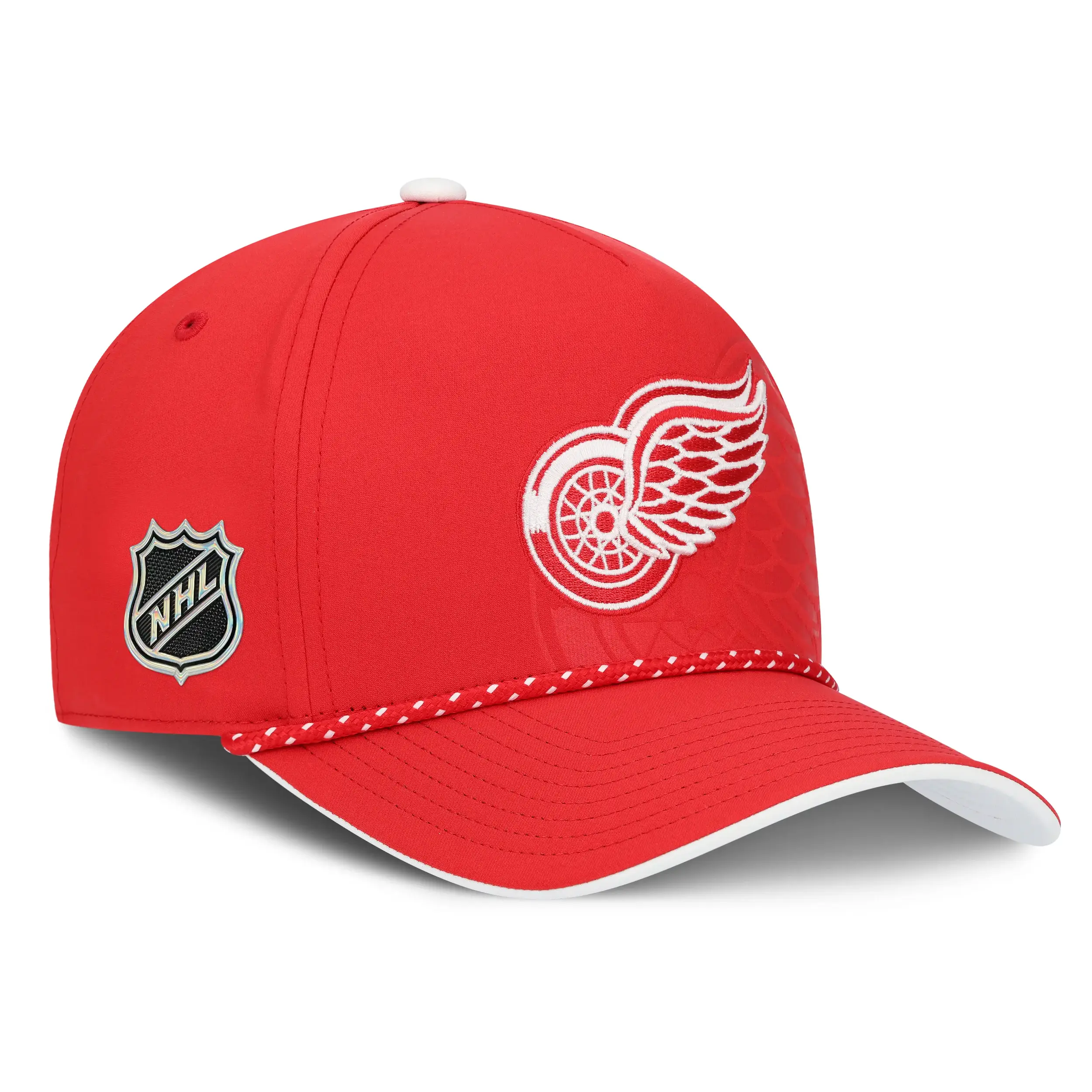 Detroit Red Wings NHL Fanatics Draft 2026 Snapback Rot / Weiß